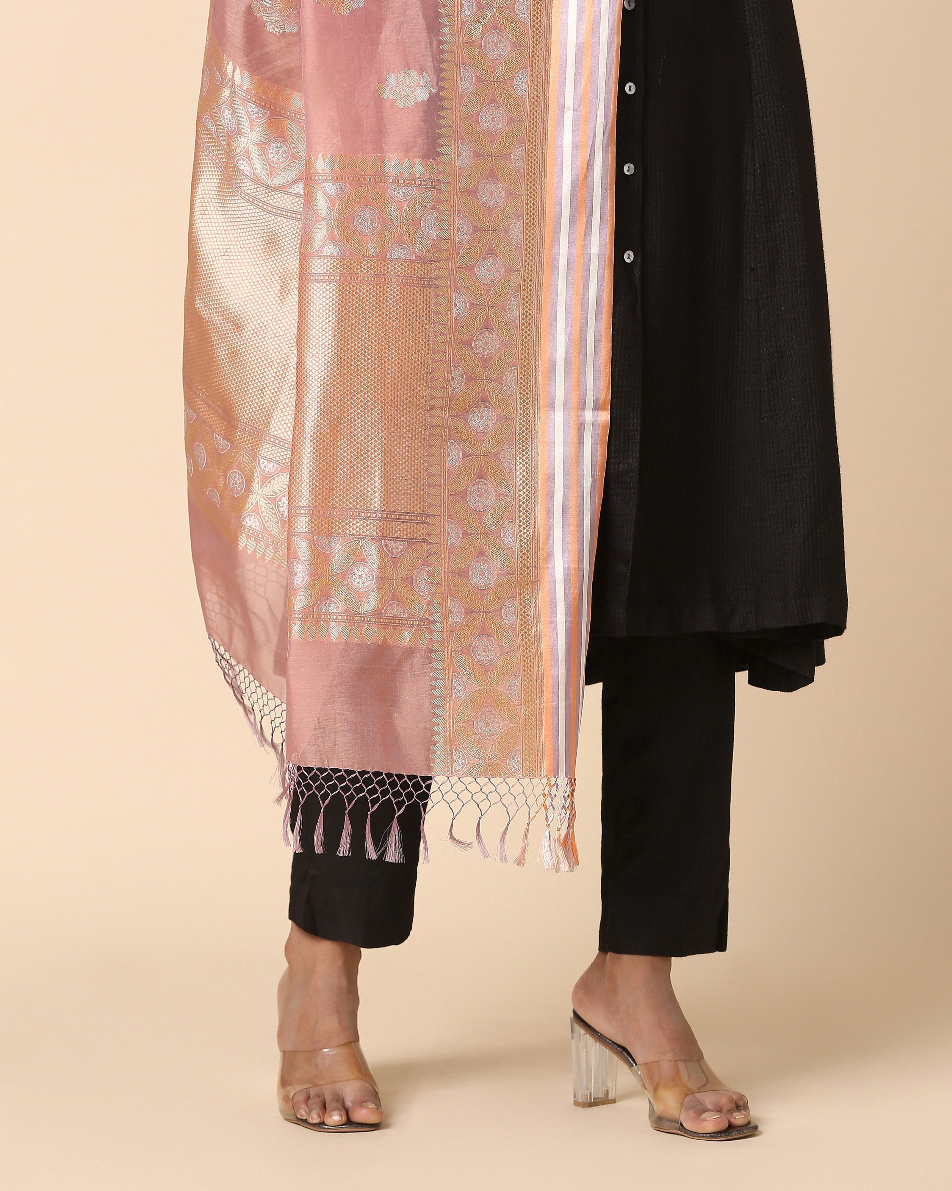 Tanzi Banarasi Kadwa Silk Cotton Dupatta