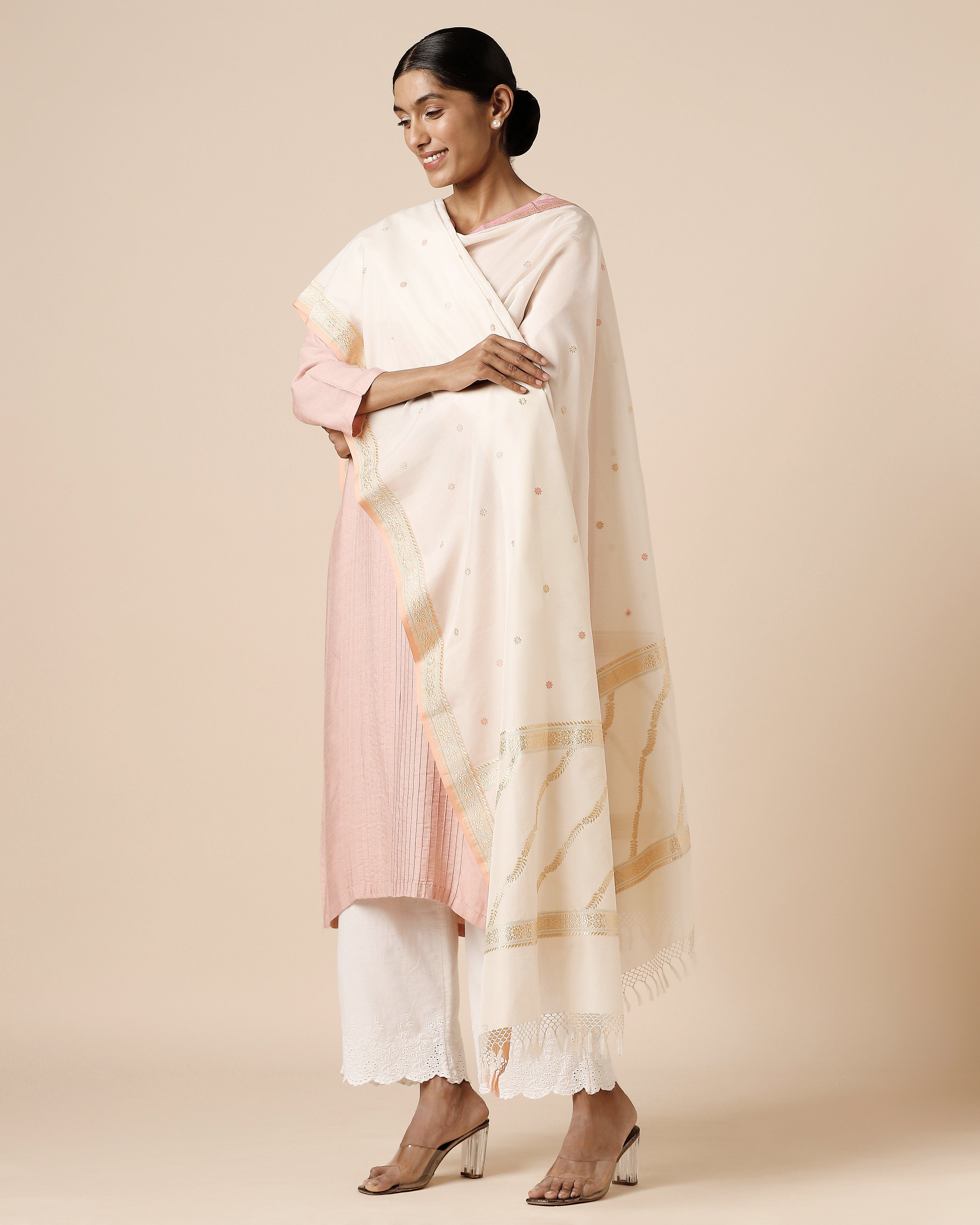 Acala Banarasi Kadwa Cotton Dupatta