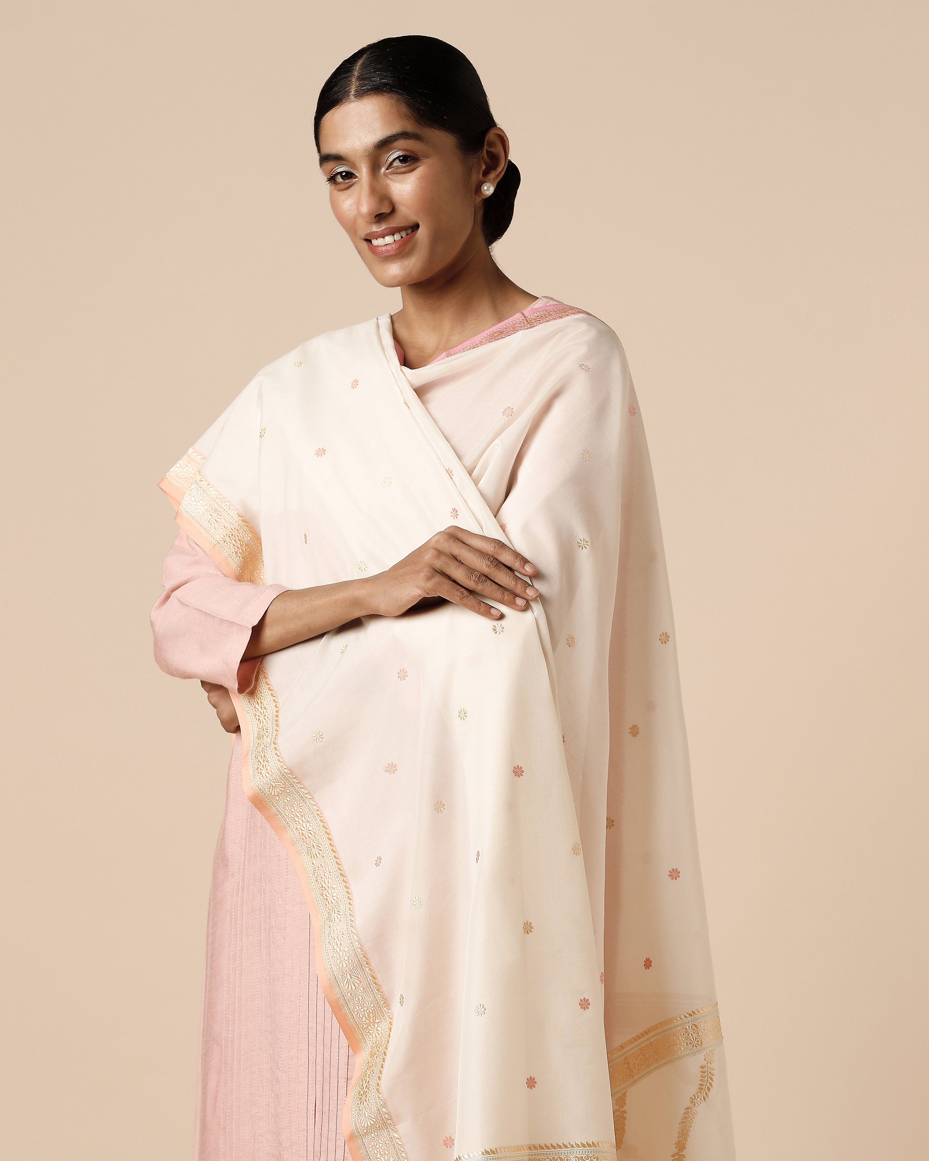 Acala Banarasi Kadwa Cotton Dupatta