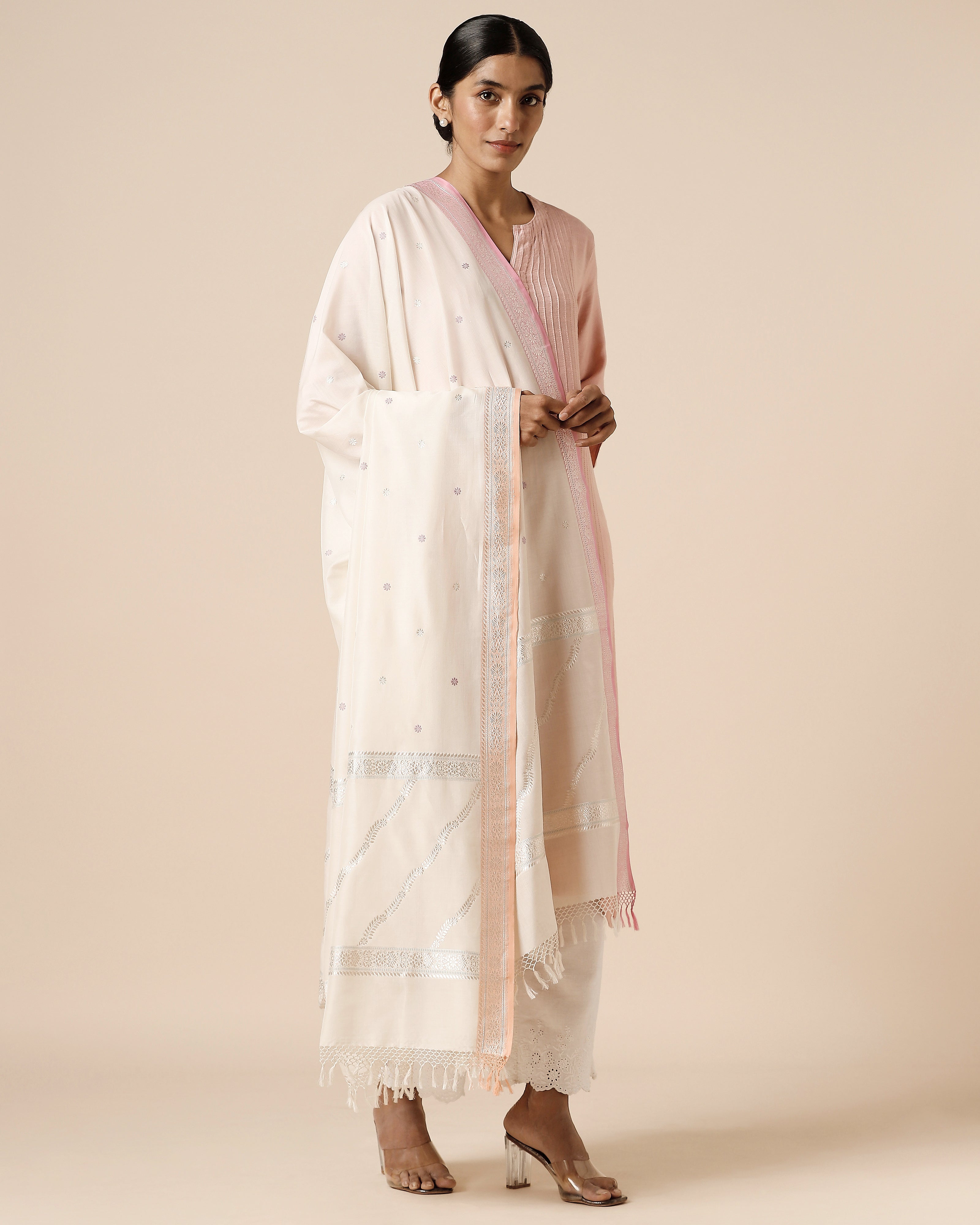 Acala Banarasi Kadwa Cotton Dupatta