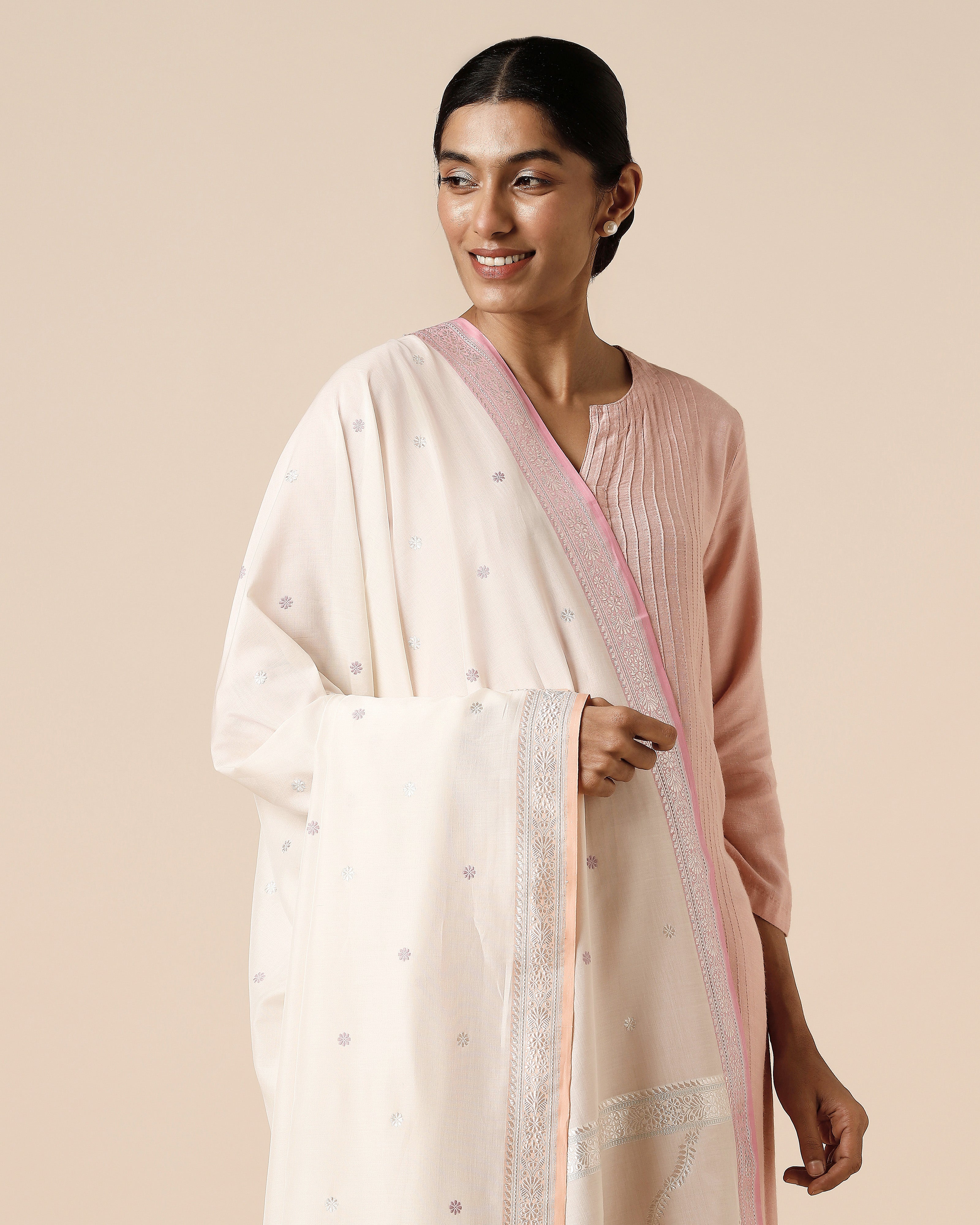 Acala Banarasi Kadwa Cotton Dupatta