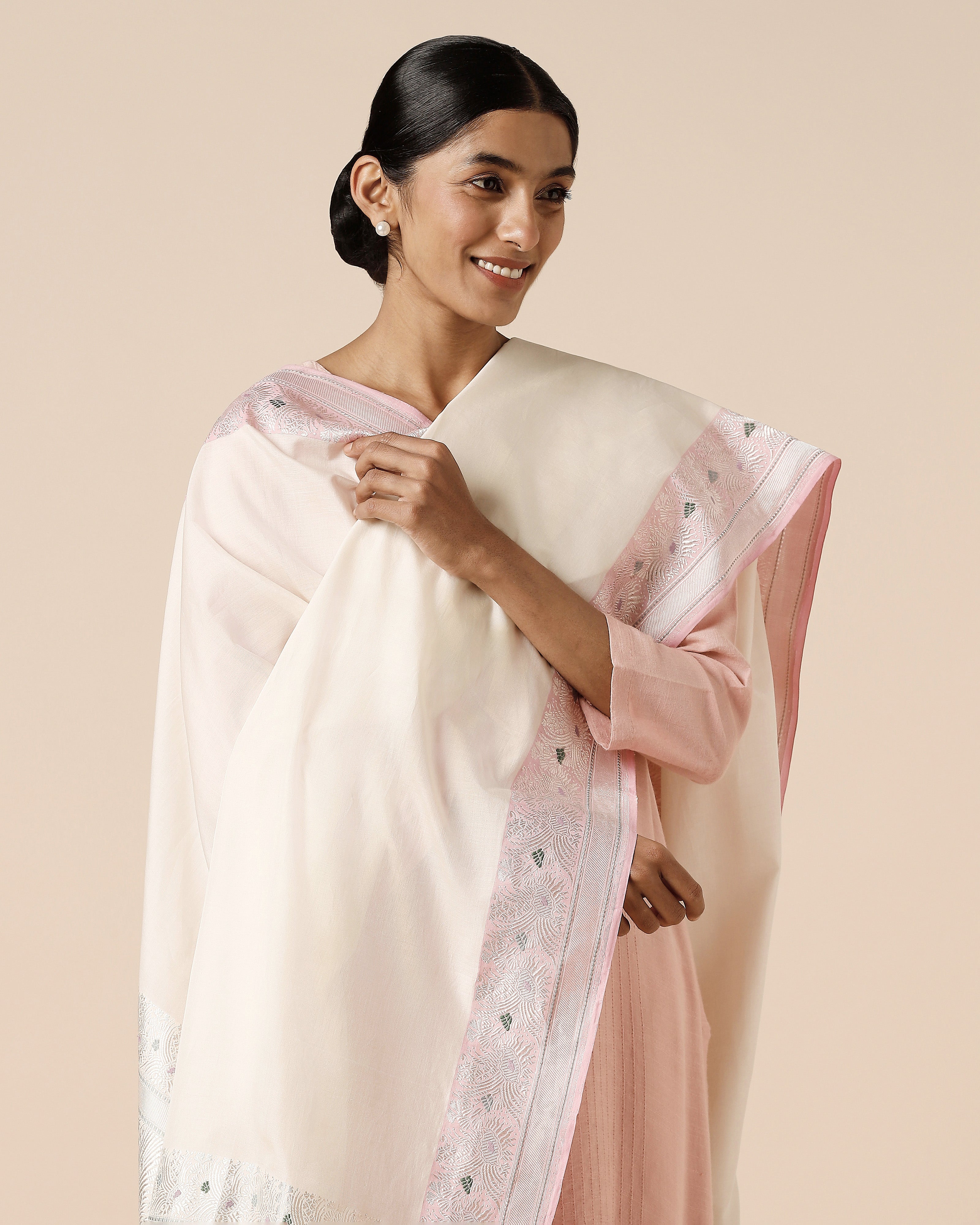 Mandara Banarasi Kadwa Cotton Dupatta
