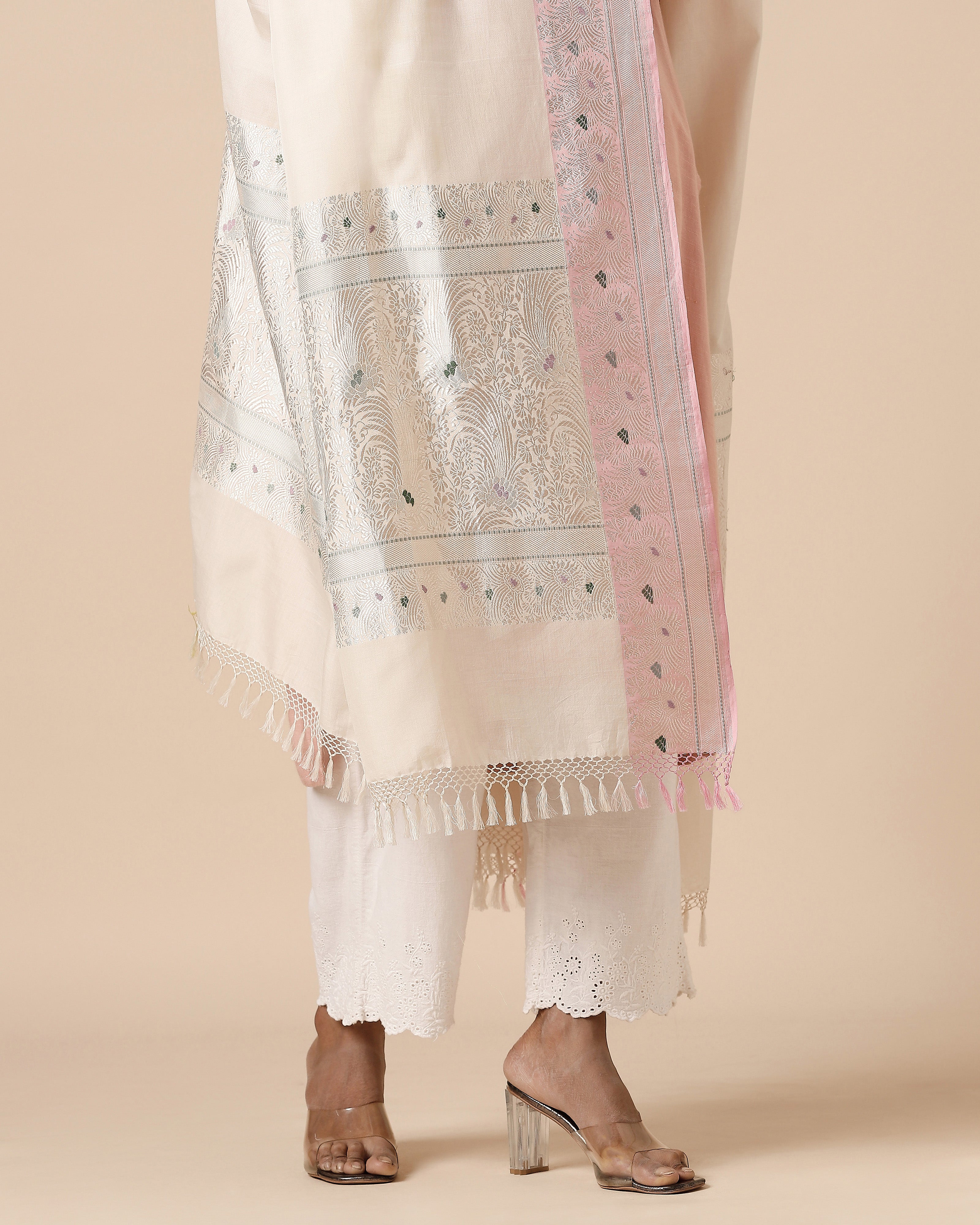 Mandara Banarasi Kadwa Cotton Dupatta