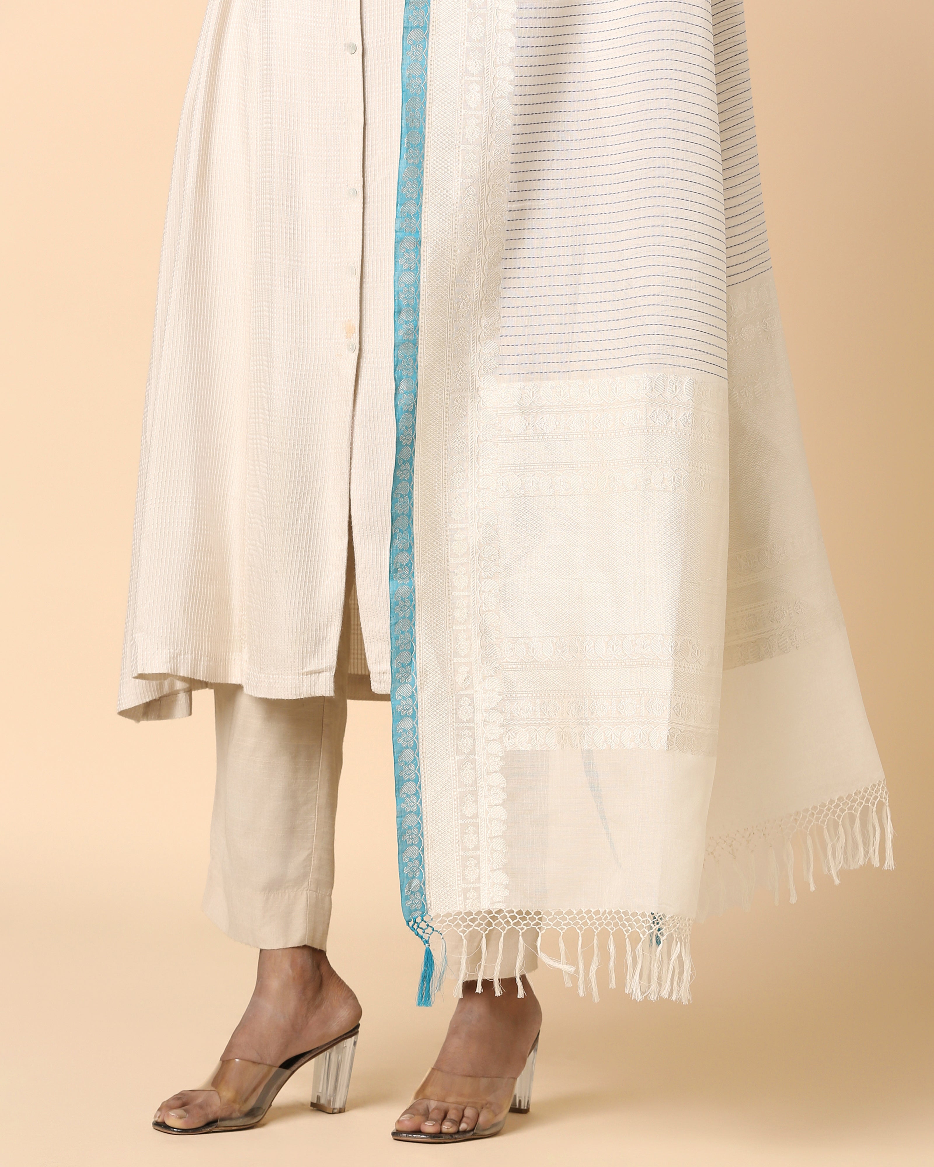 Atiana Banarasi Kadwa Cotton Dupatta