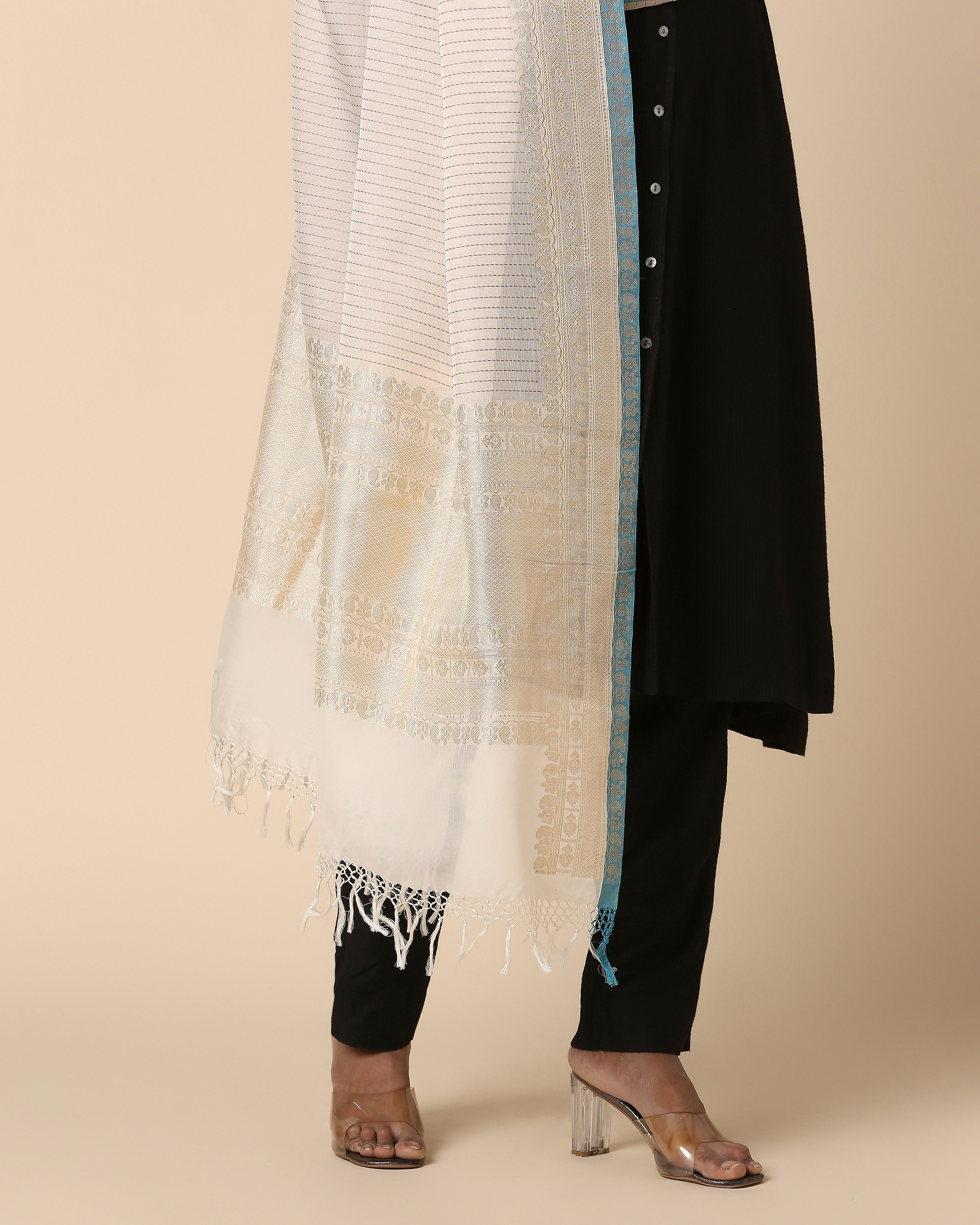 Atiana Banarasi Kadwa Cotton Dupatta