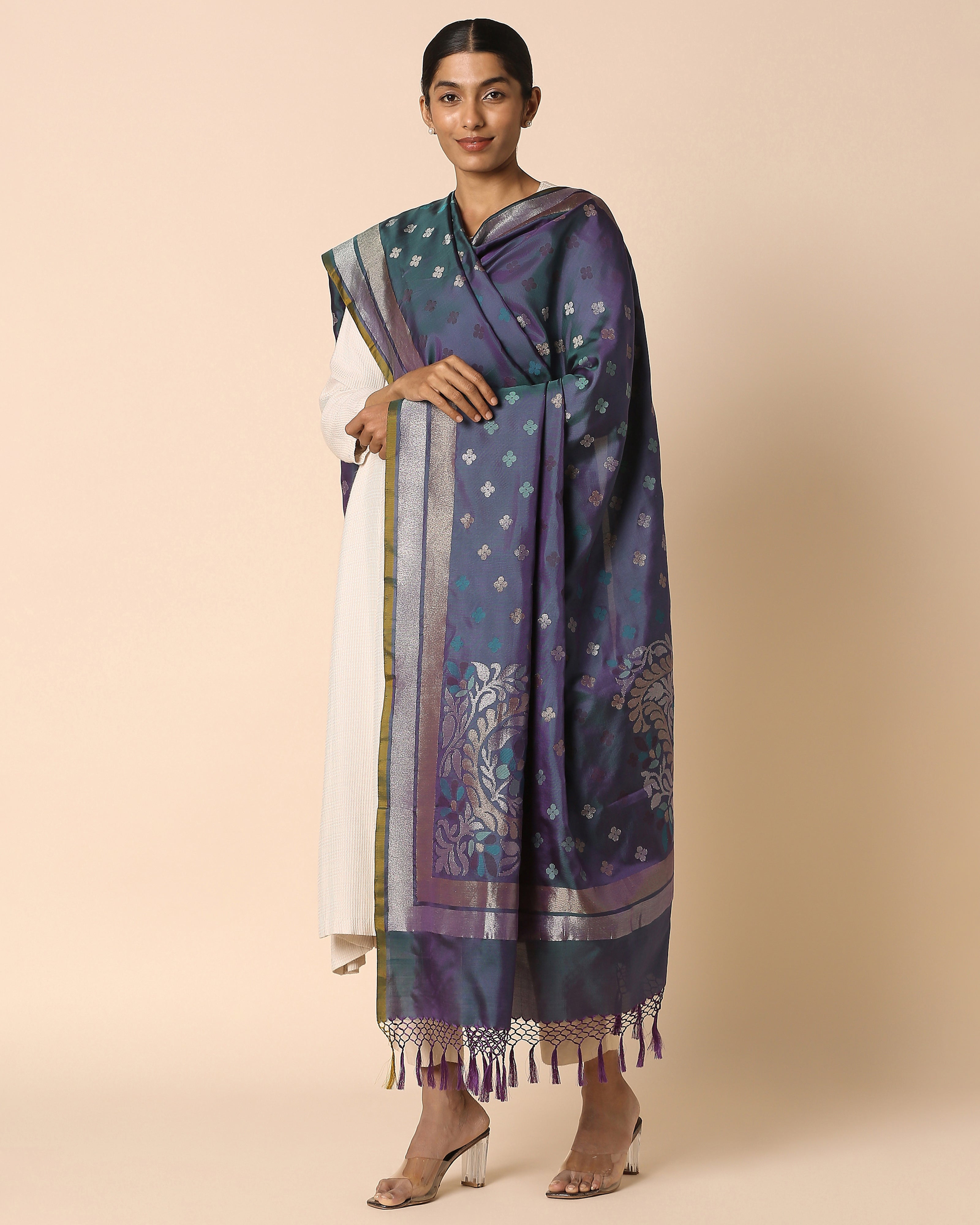 Rudra Banarasi Jamdani Silk Dupatta