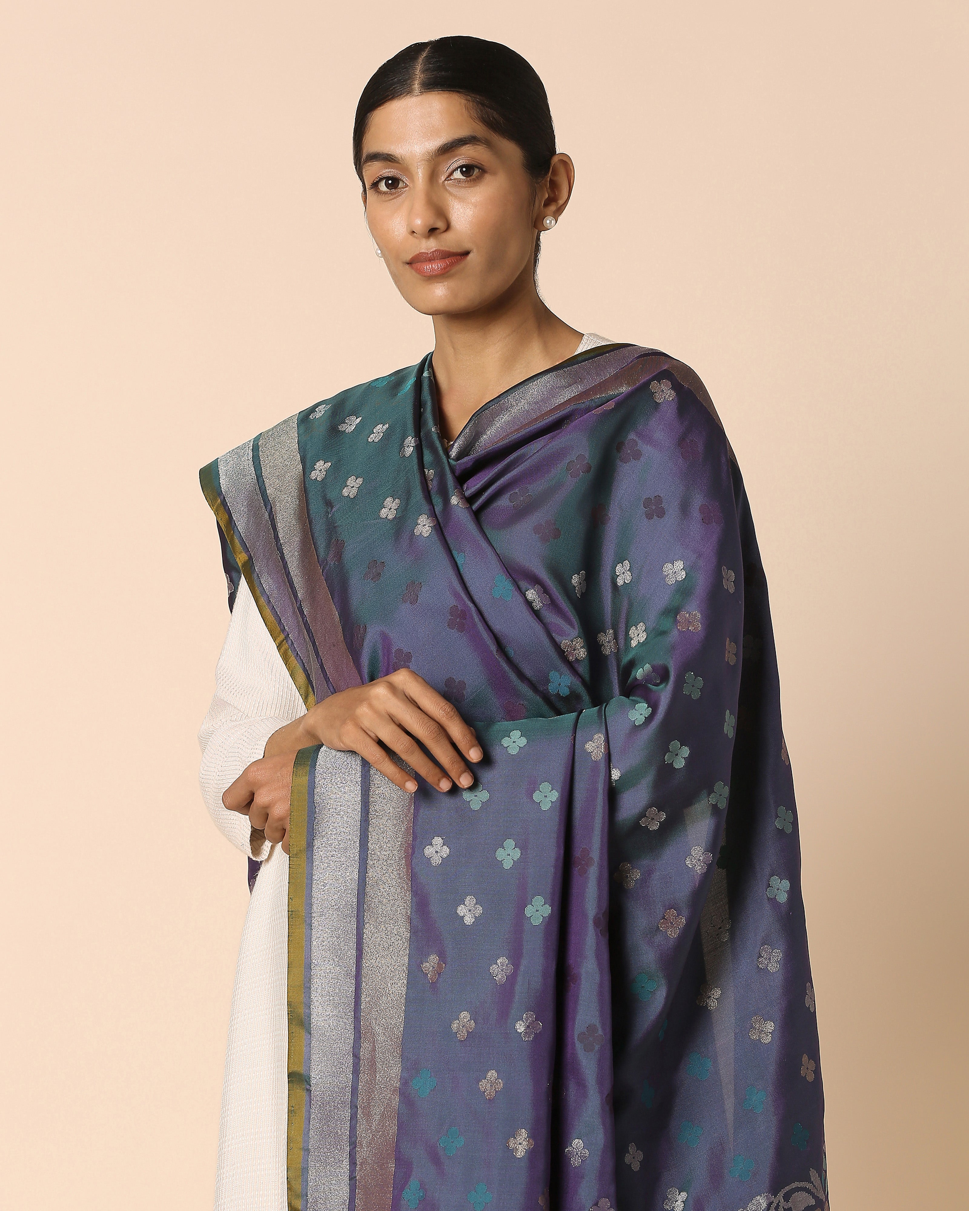 Rudra Banarasi Jamdani Silk Dupatta