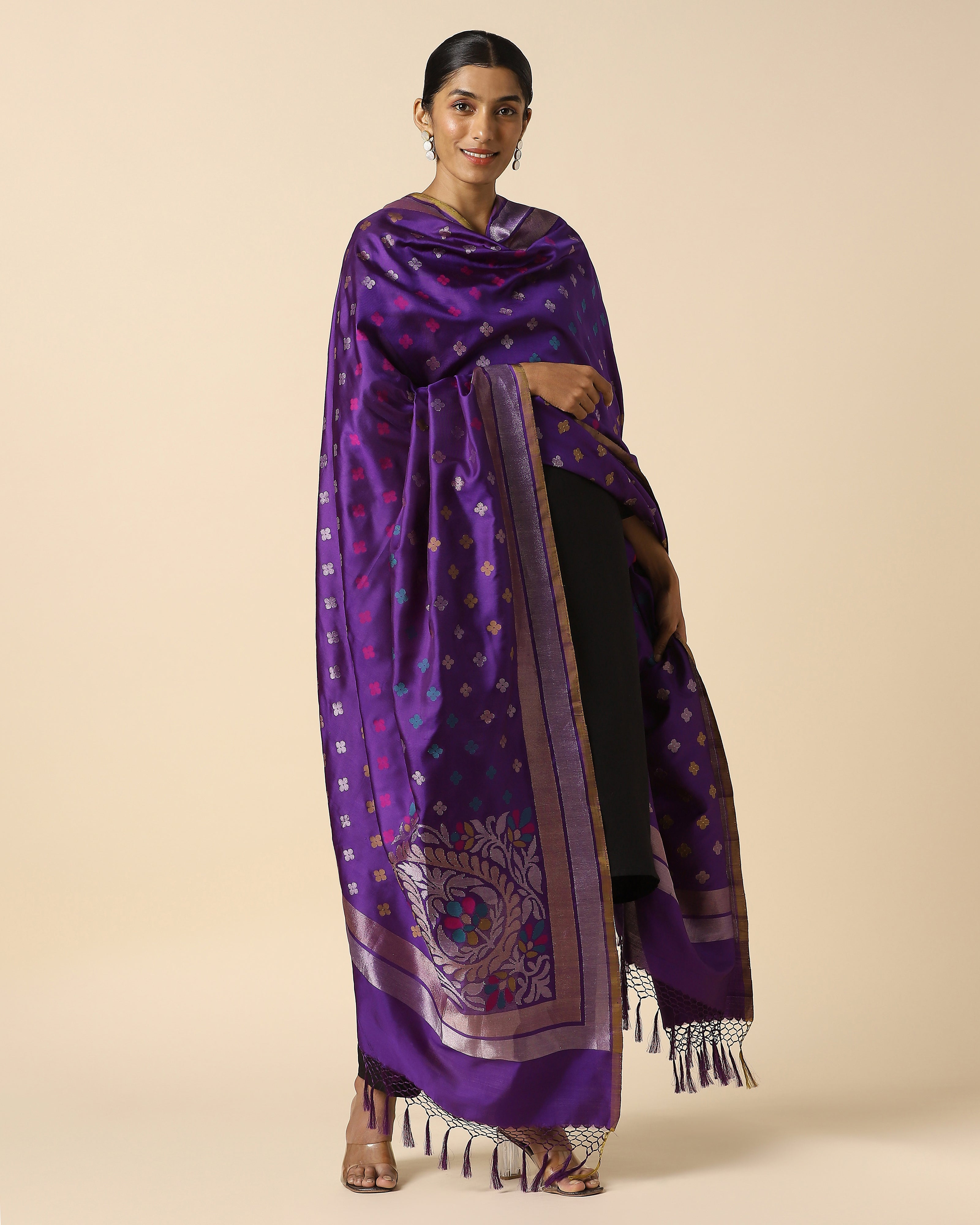 Rudra Banarasi Jamdani Silk Dupatta