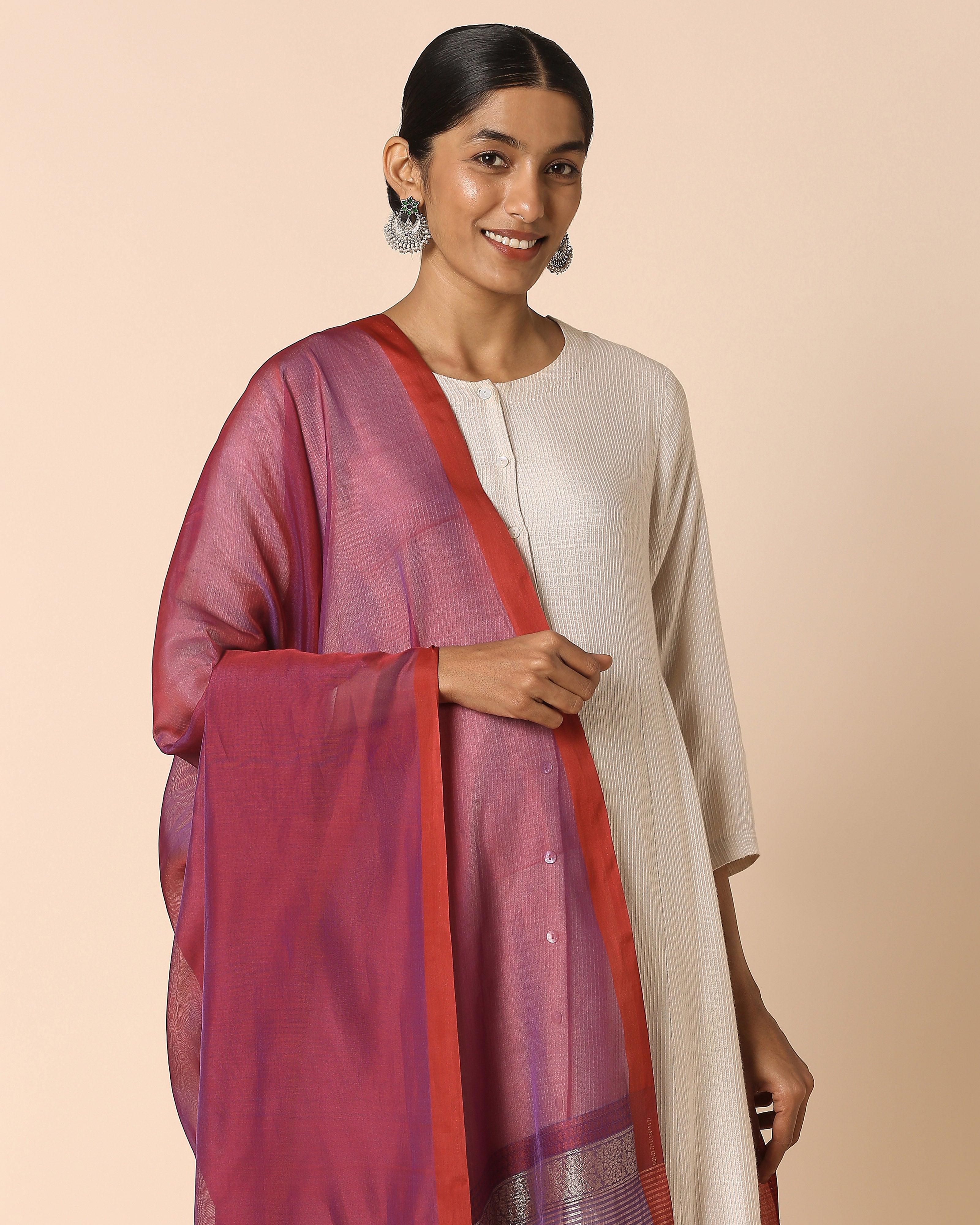 Anisha Banarasi Fekwa Silk Cotton Dupatta