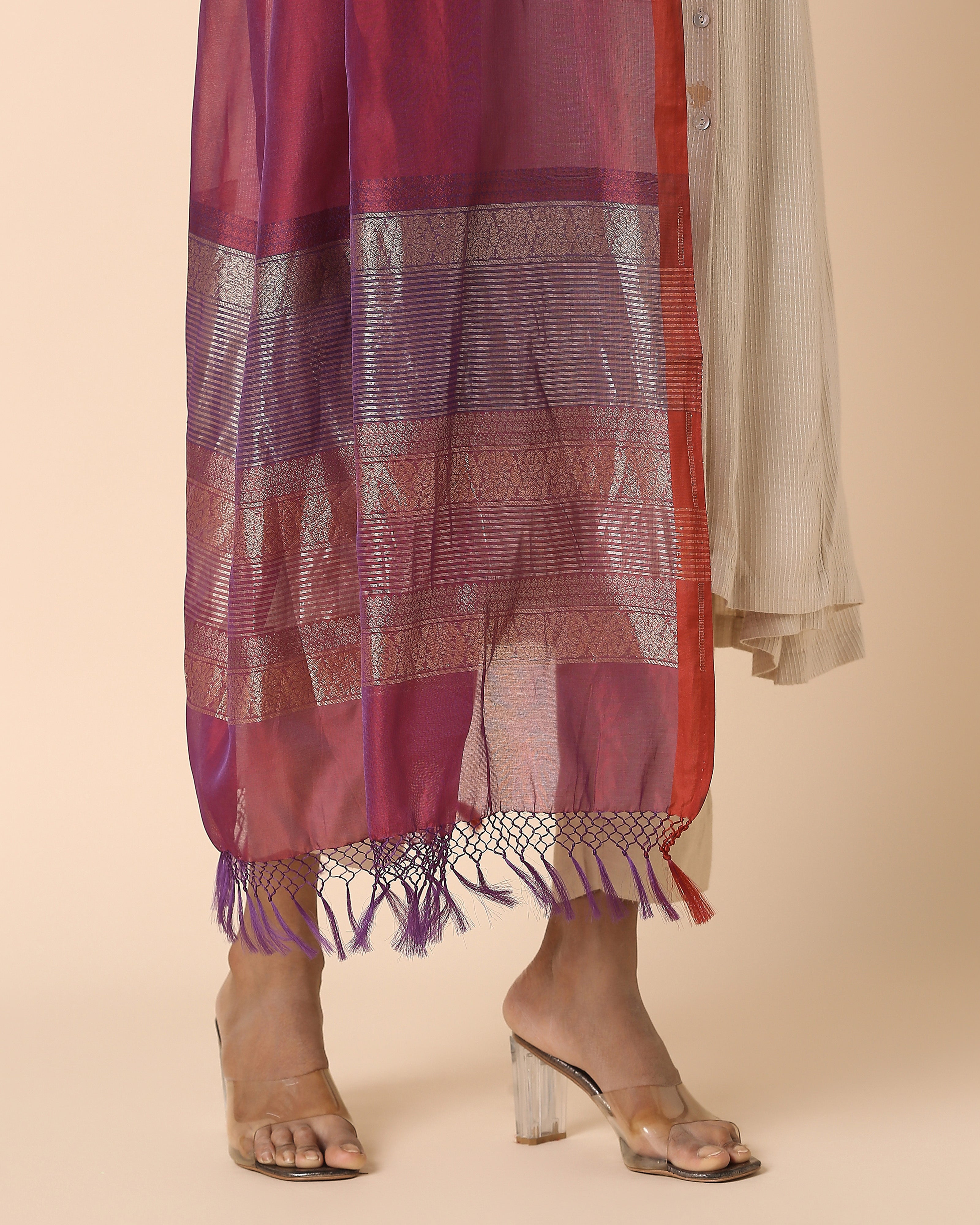 Anisha Banarasi Fekwa Silk Cotton Dupatta