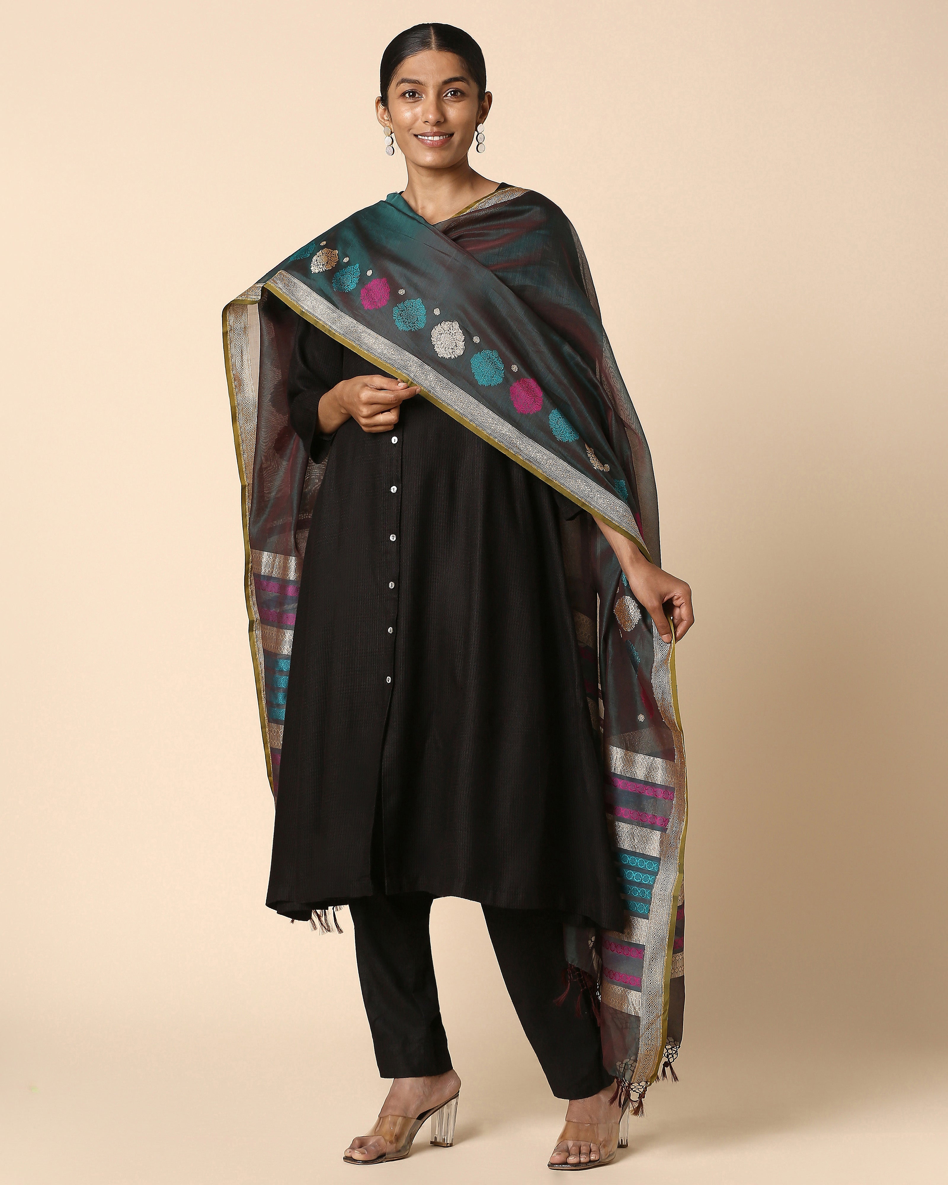 Hema Banarasi Kadwa Cotton Dupatta