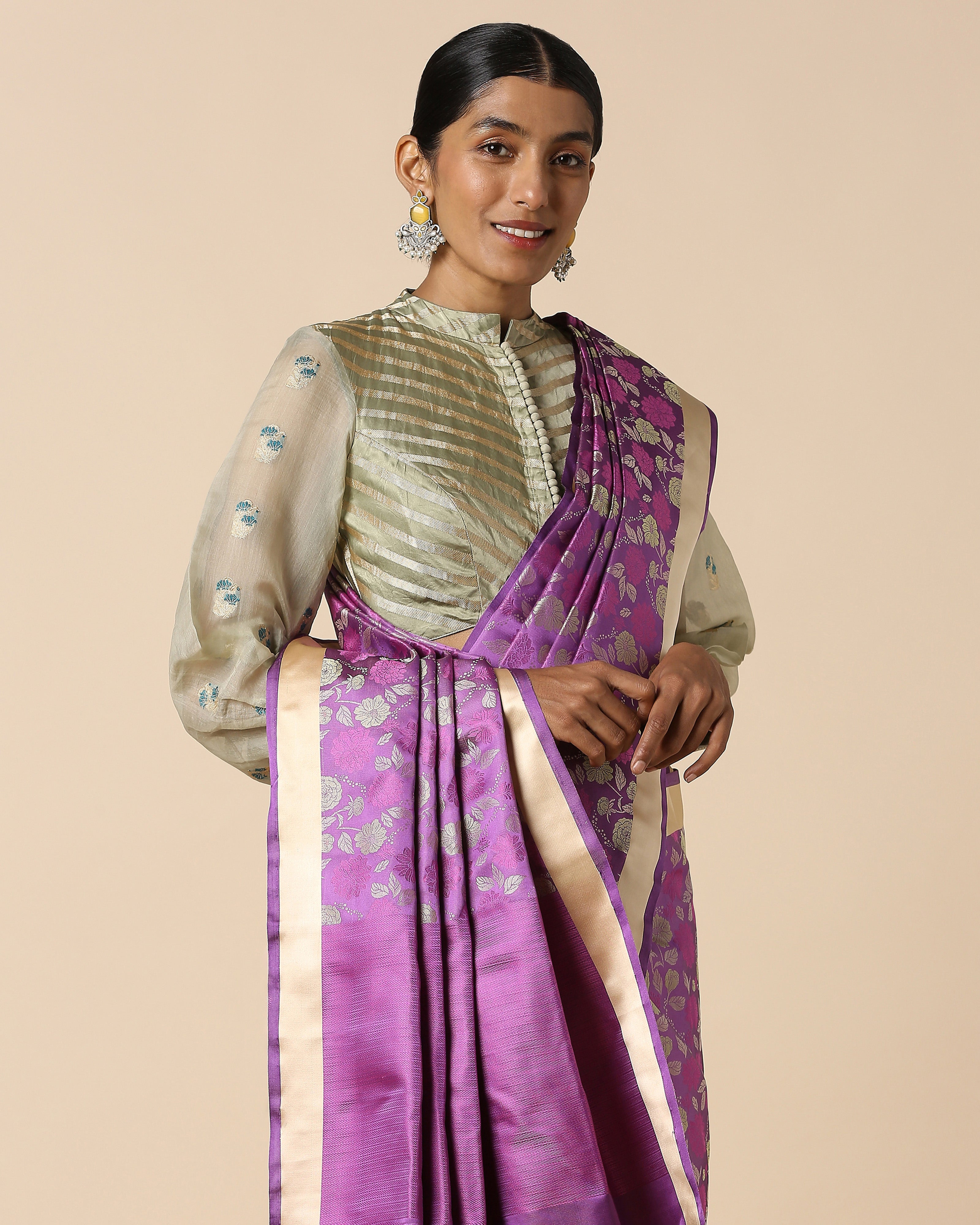 Shaily Banarasi Tanchoi Silk Saree