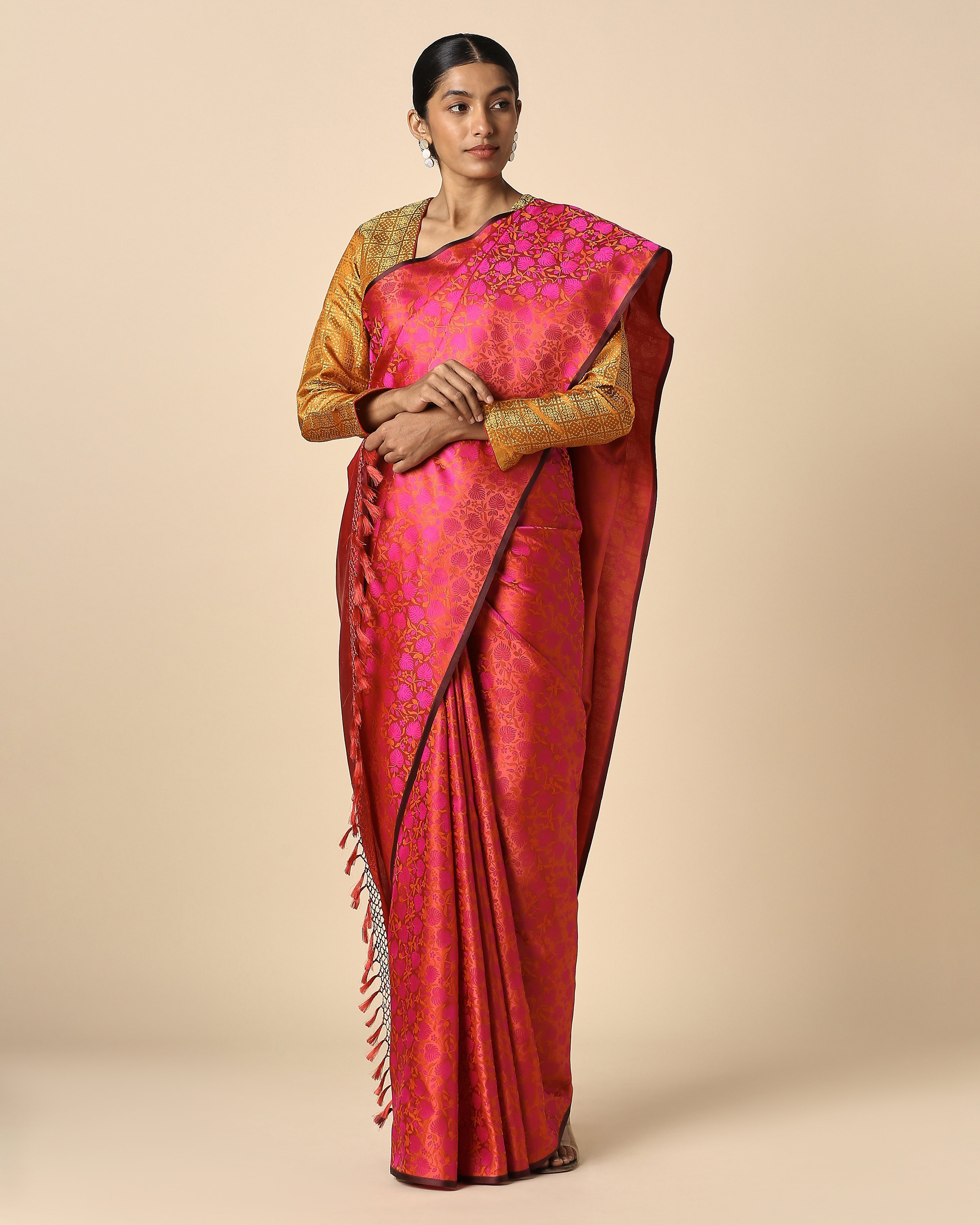 Martha Banarasi Tanchoi Silk Saree
