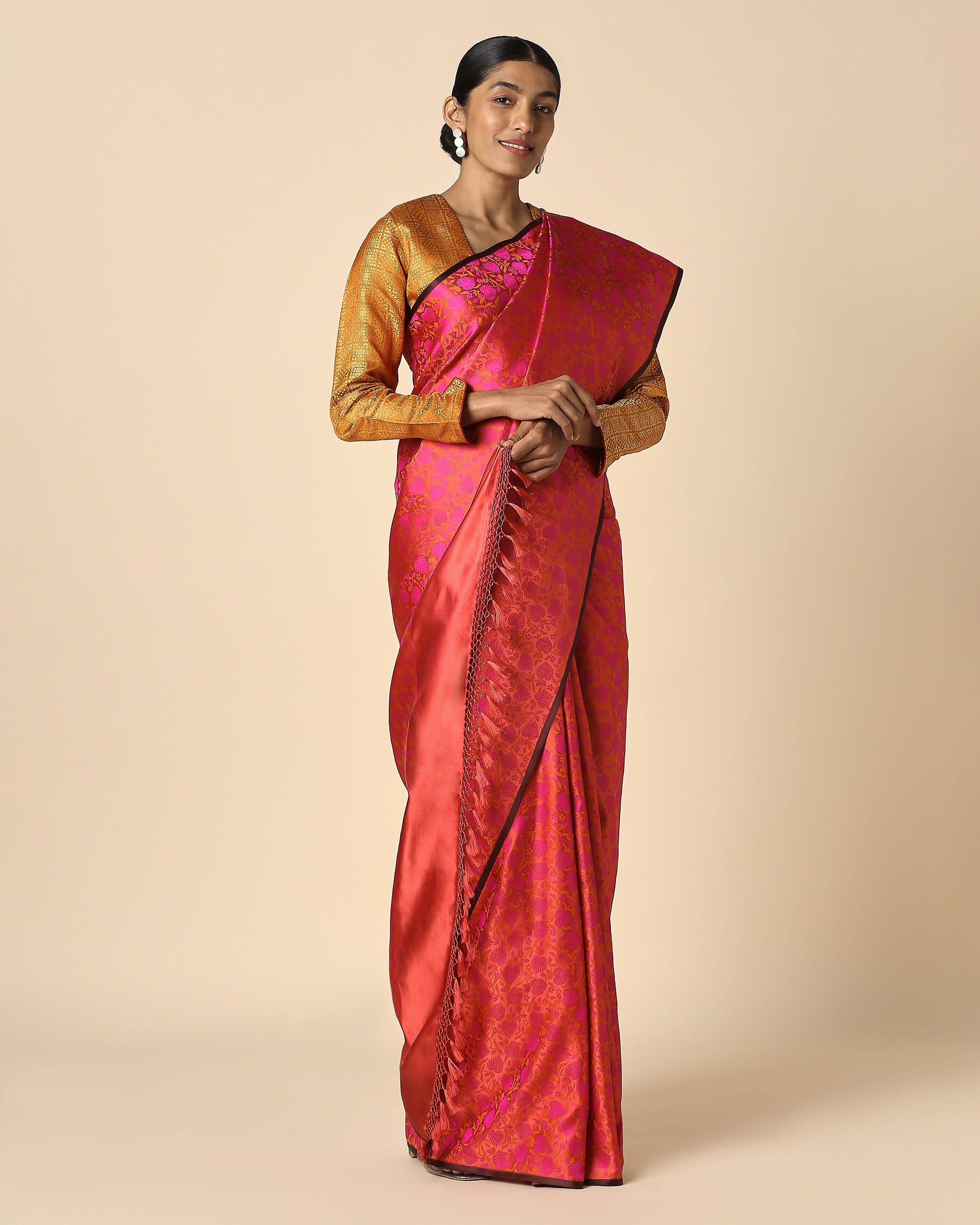 Martha Banarasi Tanchoi Silk Saree