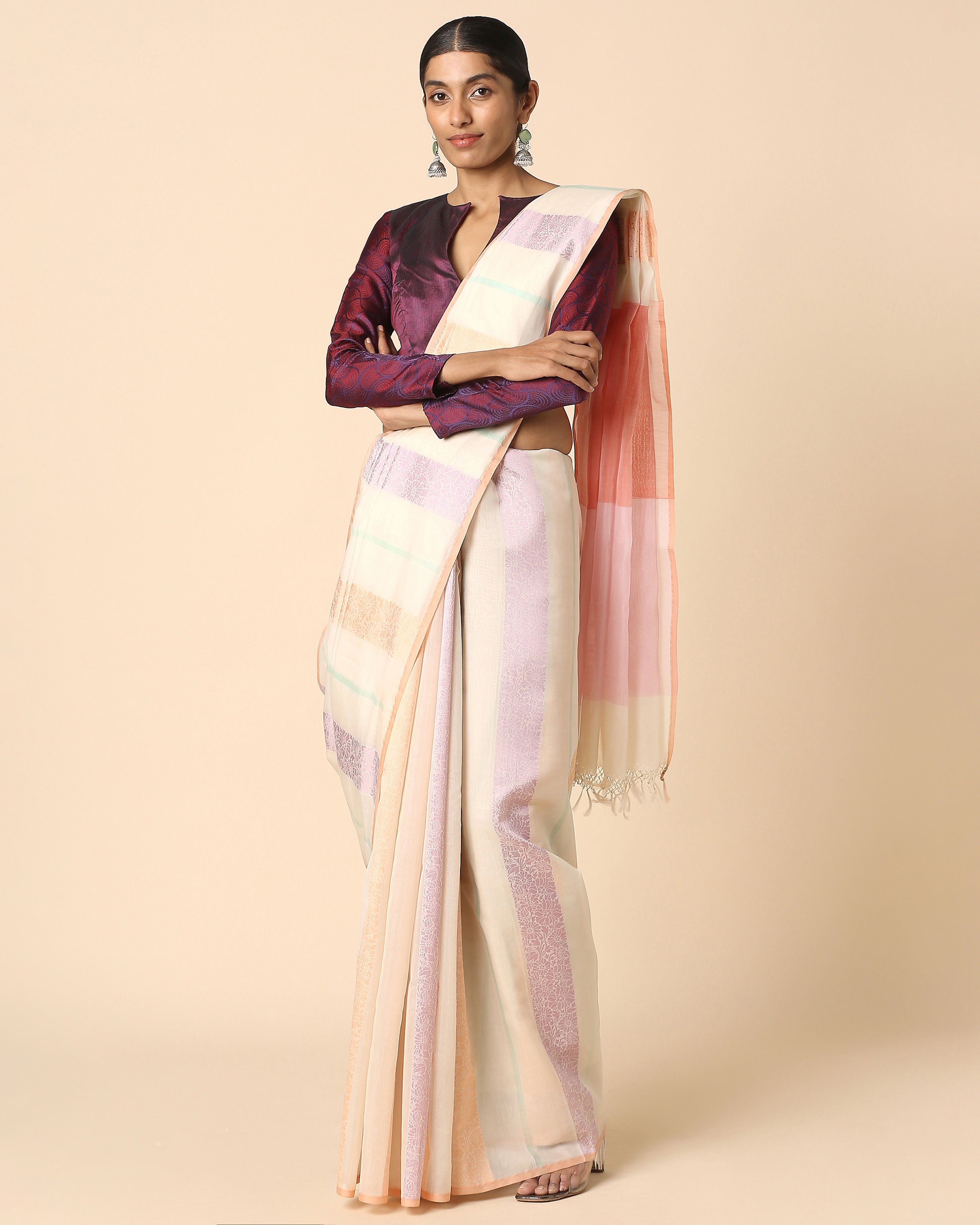 Manor Banarasi Fekwa Silk Cotton Saree