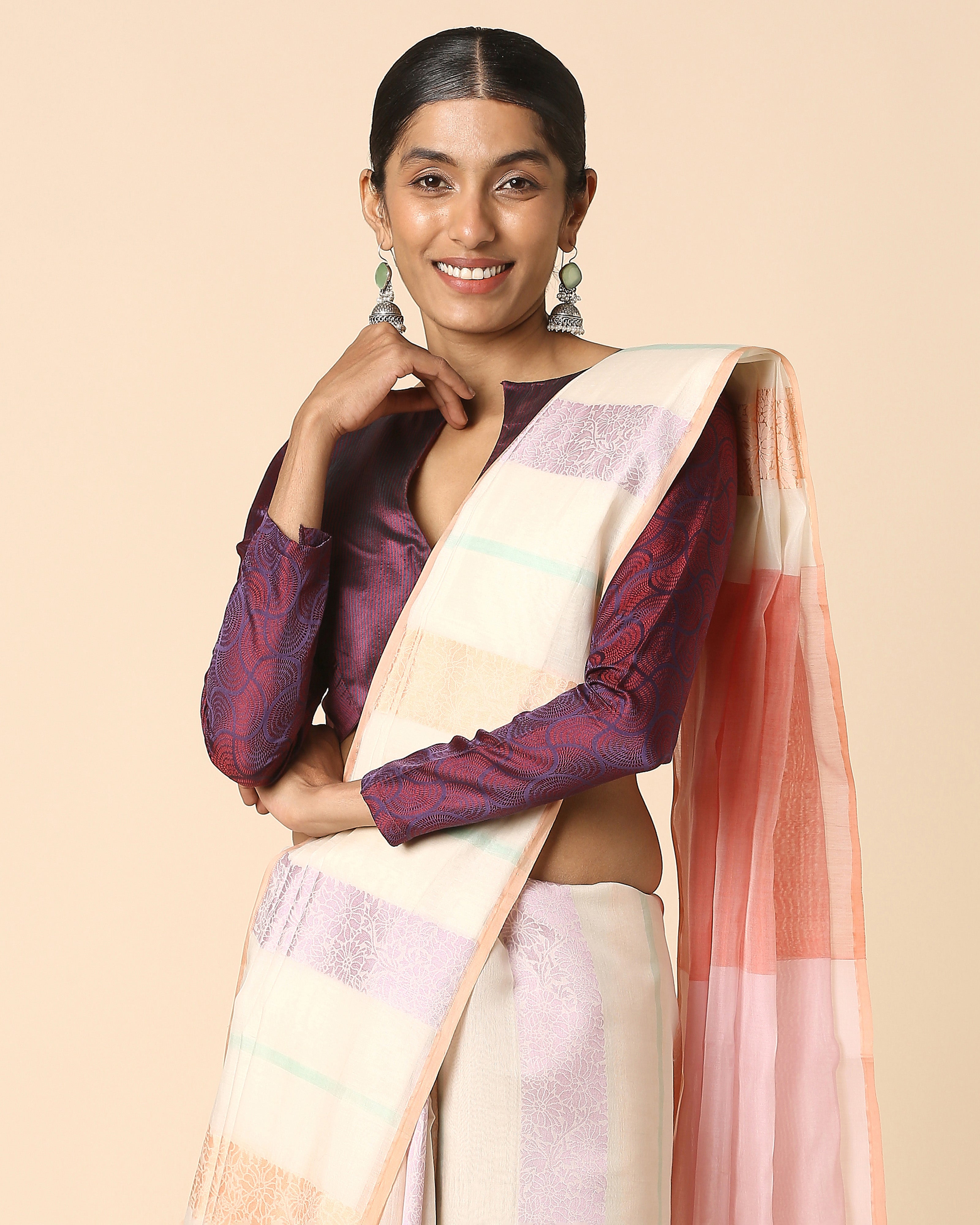 Manor Banarasi Fekwa Silk Cotton Saree