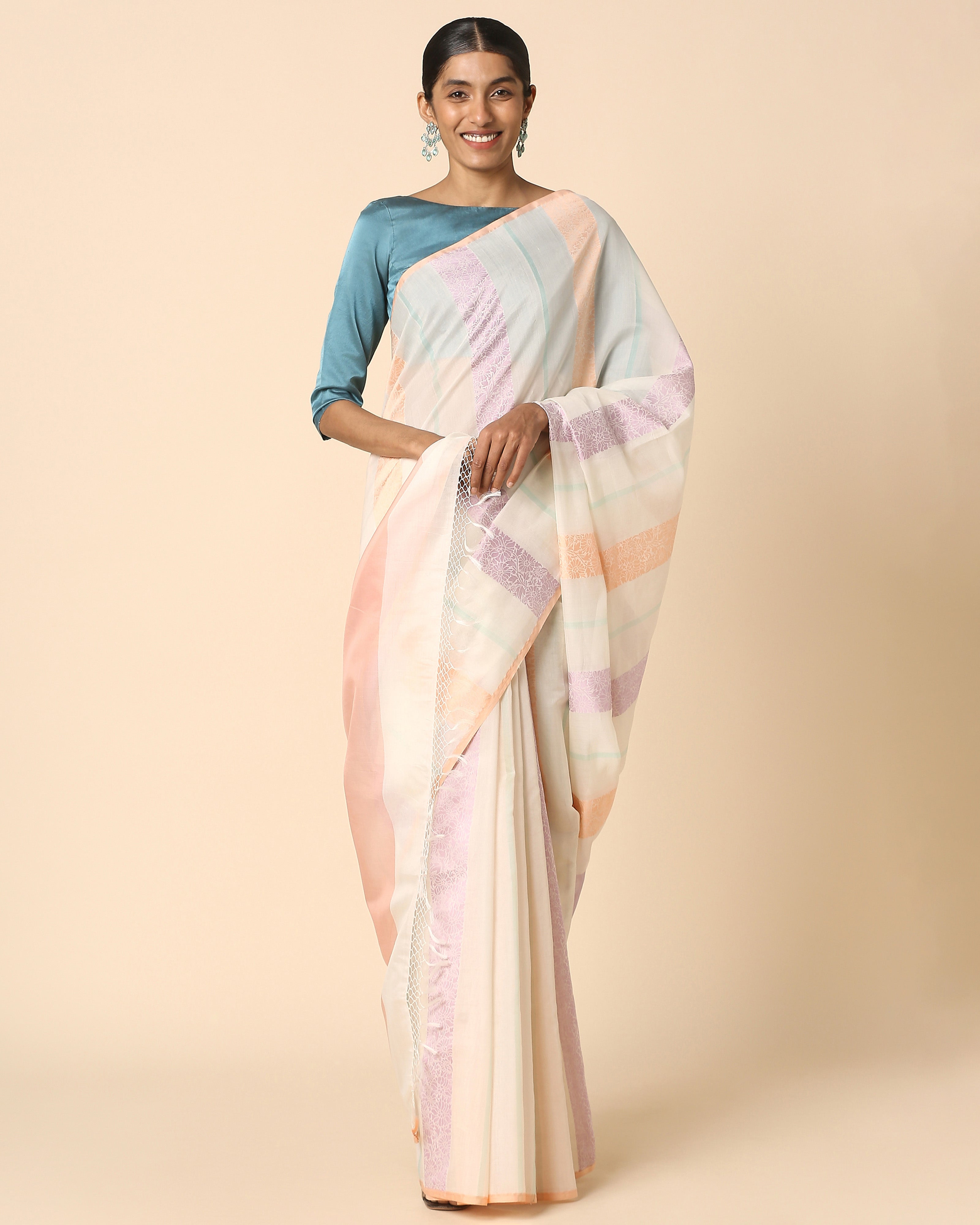 Manor Banarasi Fekwa Silk Cotton Saree