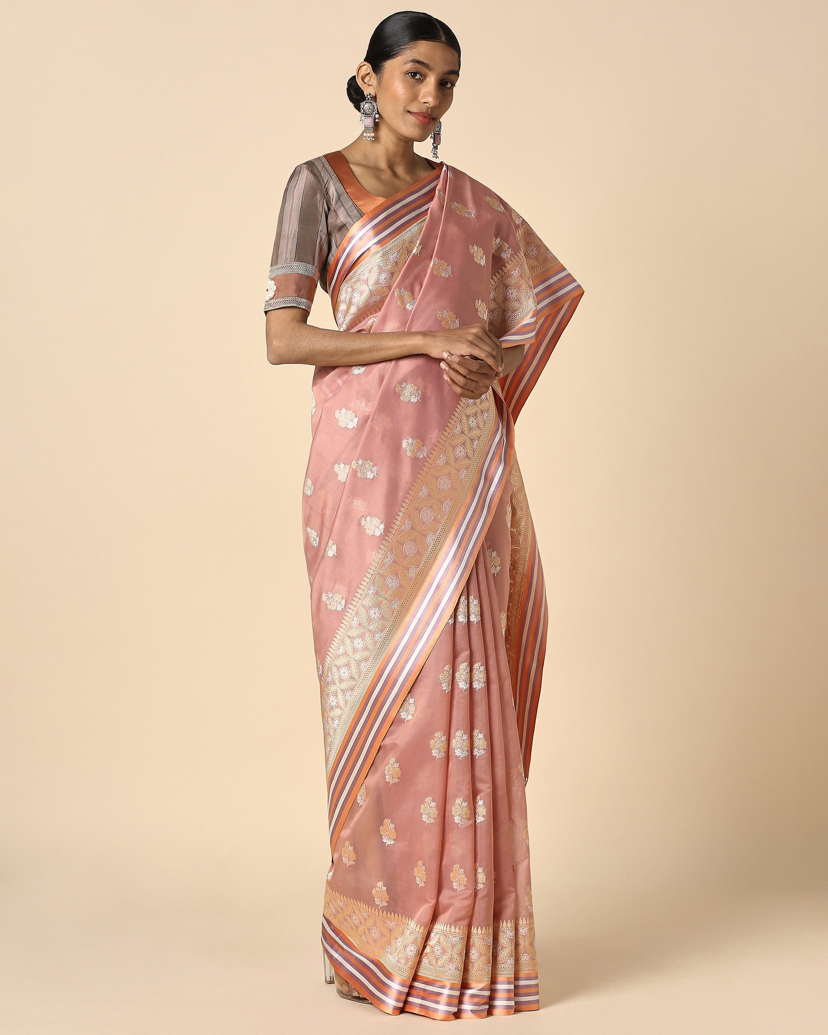 Tanzi Banarasi Kadwa Silk Cotton Saree