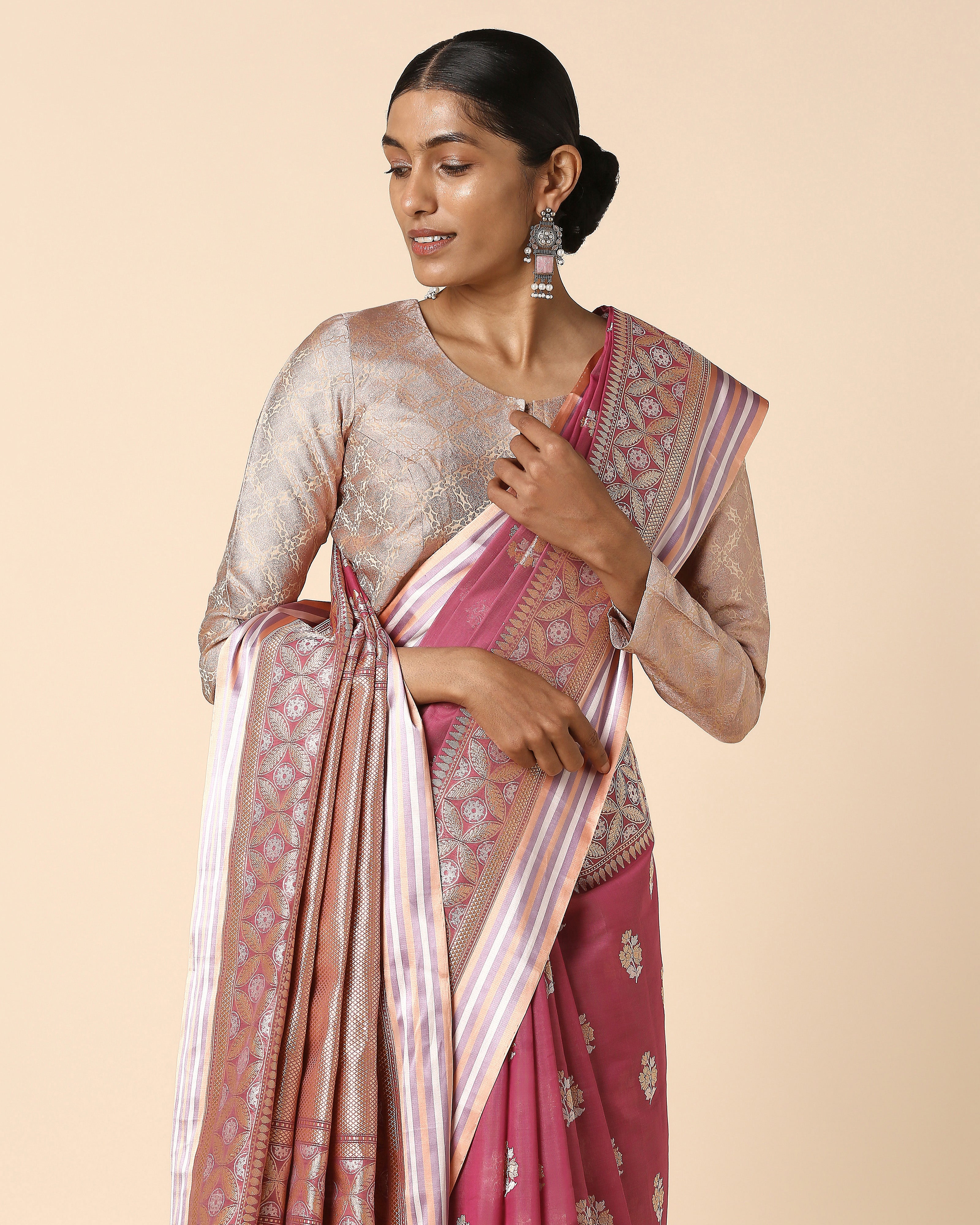 Tanzi Banarasi Kadwa Silk Cotton Saree