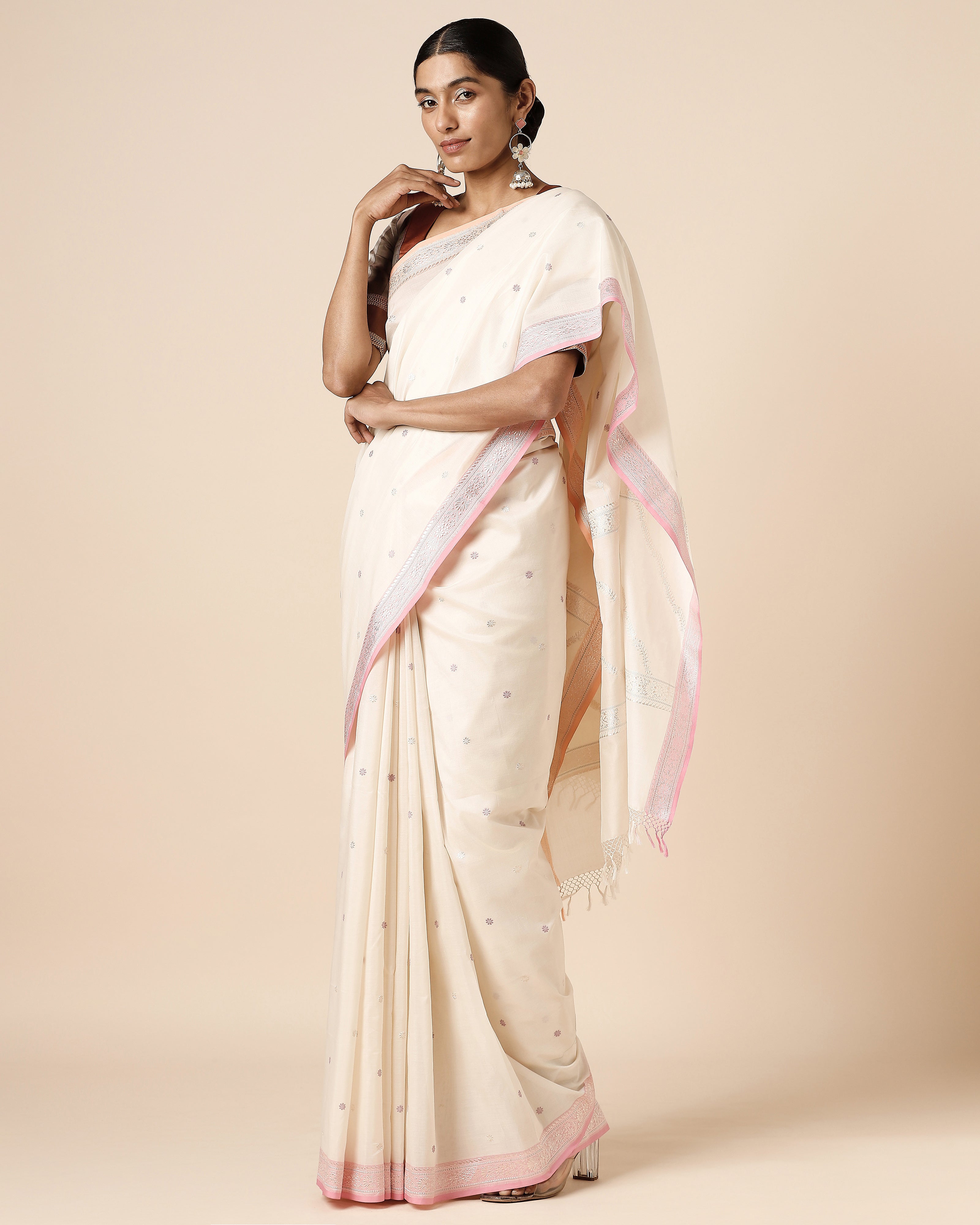 Acala Banarasi Kadwa Cotton Saree