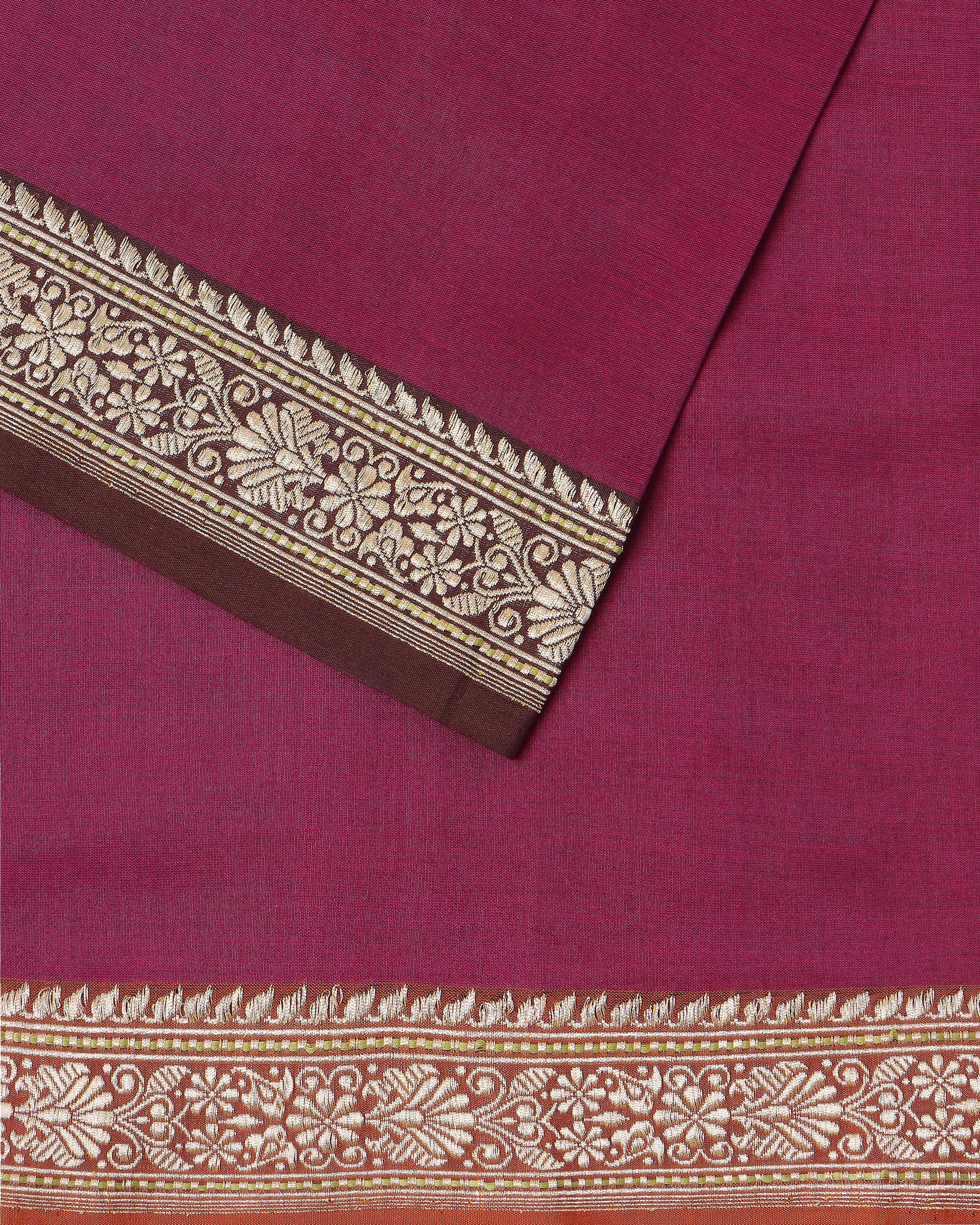 Acala Banarasi Kadwa Cotton Saree