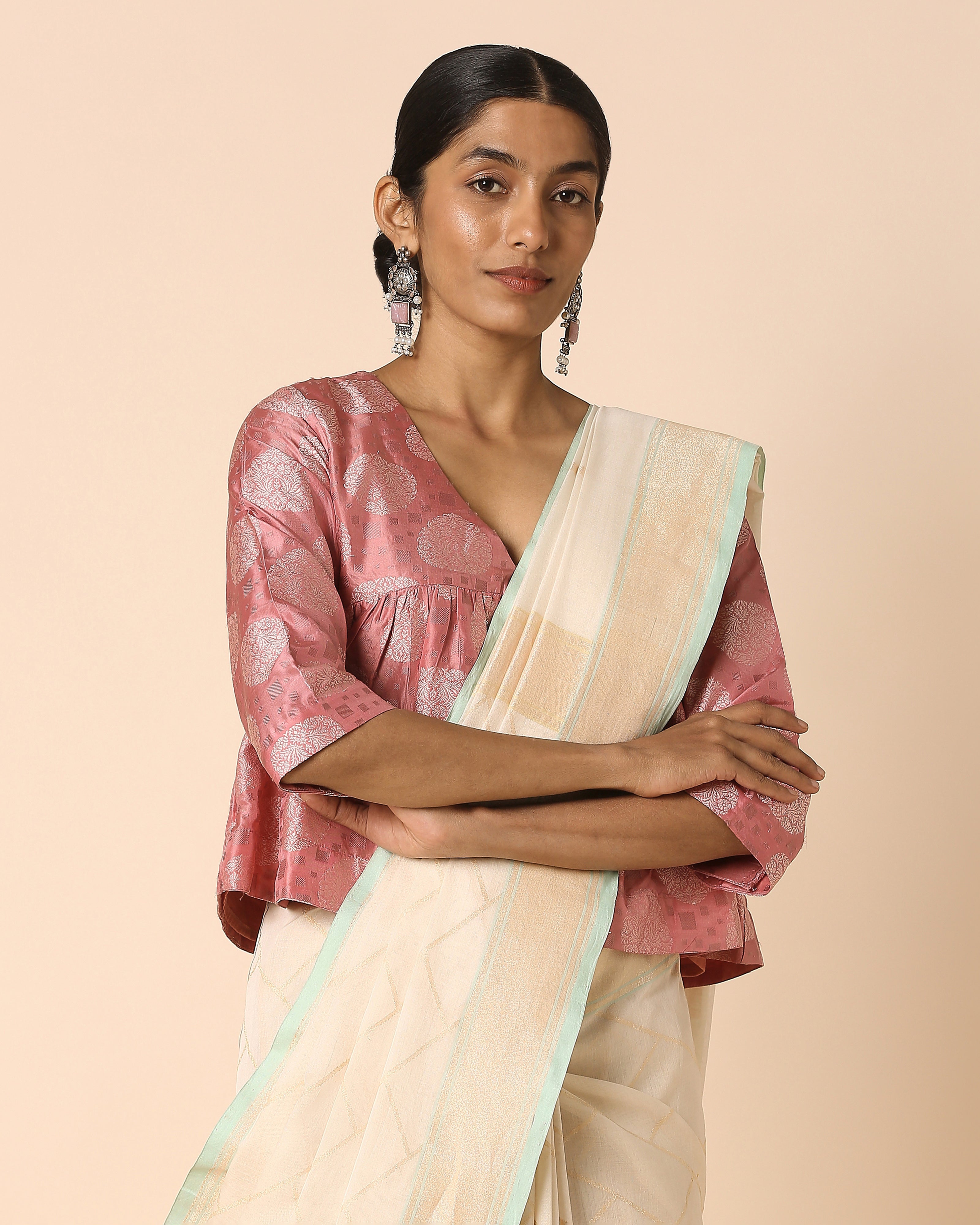 Nuvia Banarasi Jamdani Cotton Saree
