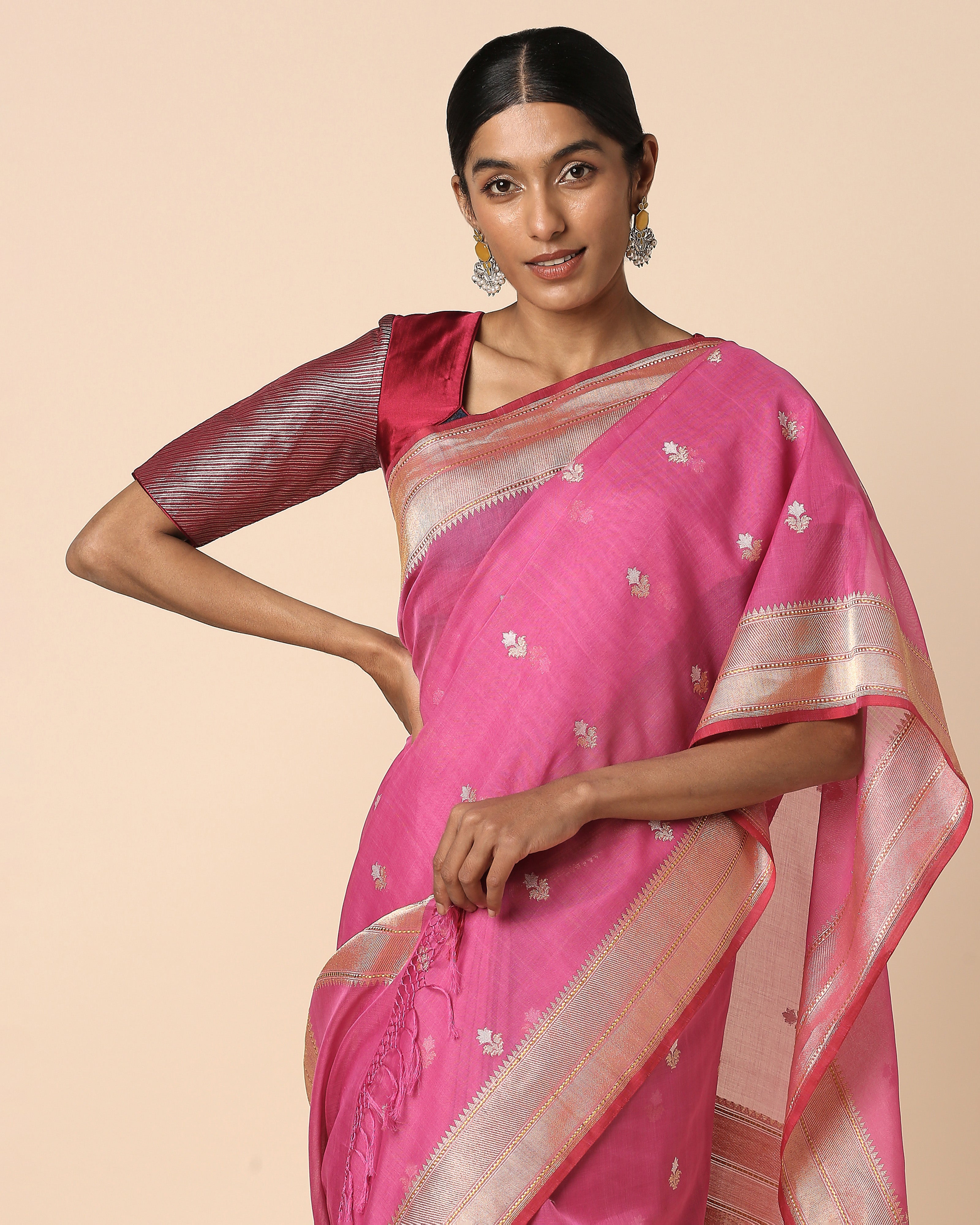 Parnika Banarasi Kadwa Cotton Saree