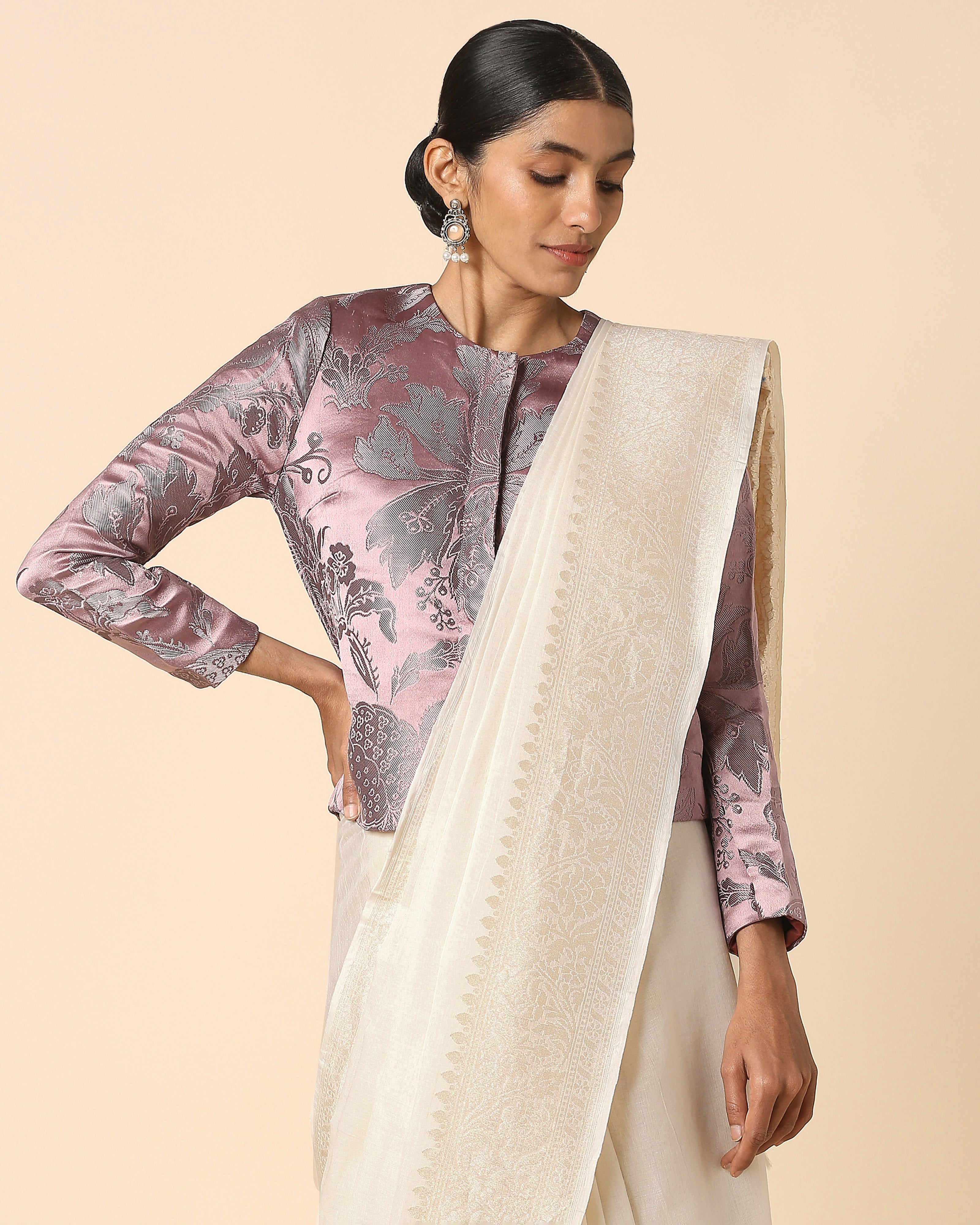 Rosa Banarasi Kadwa Cotton Saree