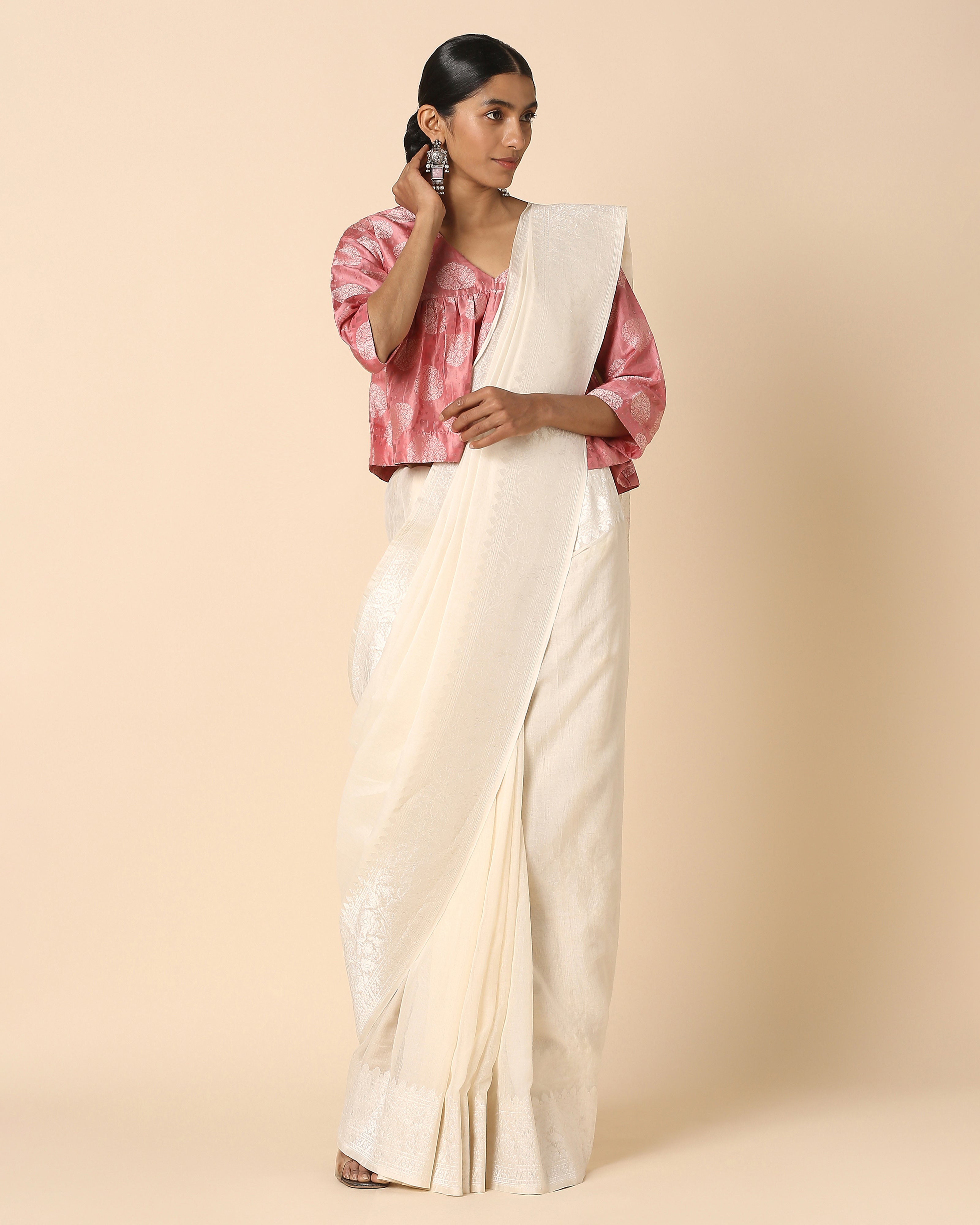 Rosa Banarasi Kadwa Cotton Saree