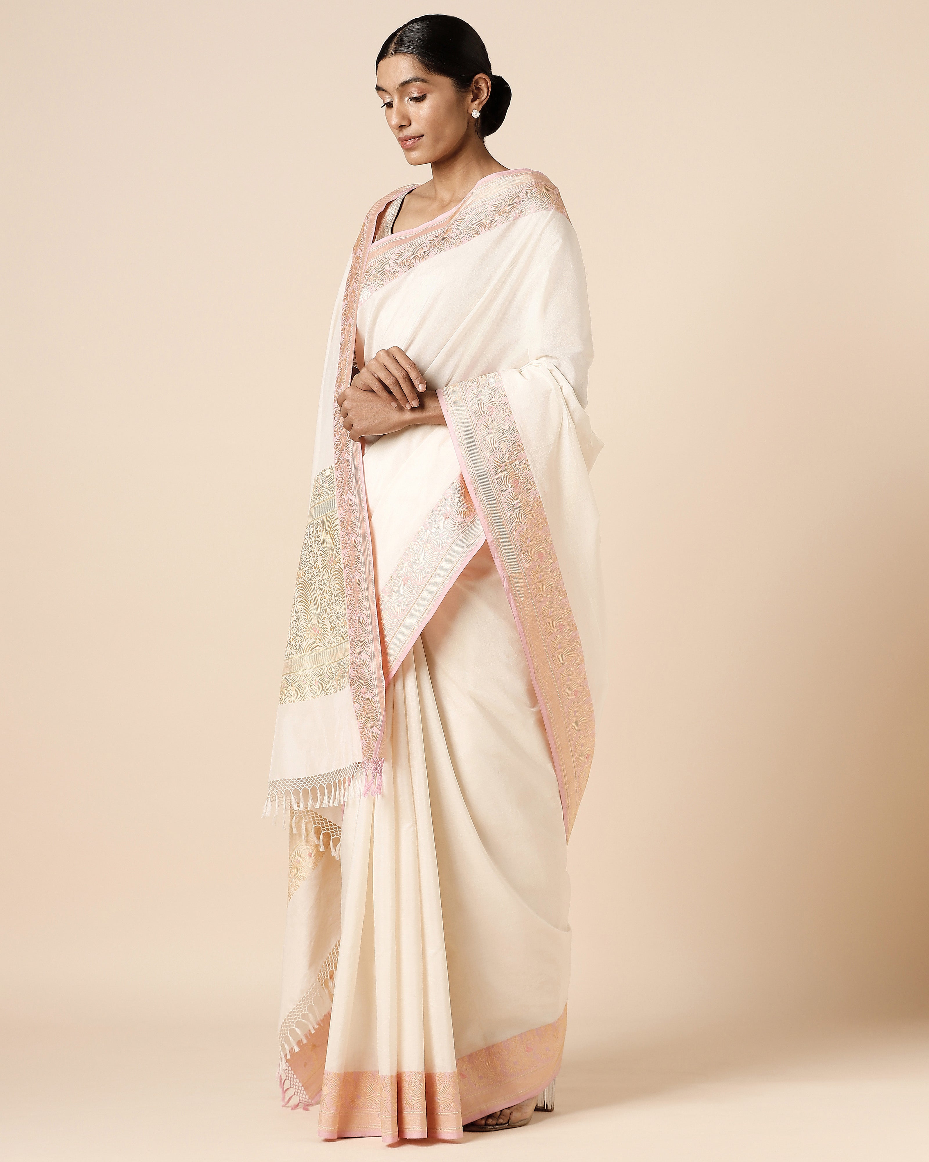 Mandara Banarasi Kadwa Cotton Saree
