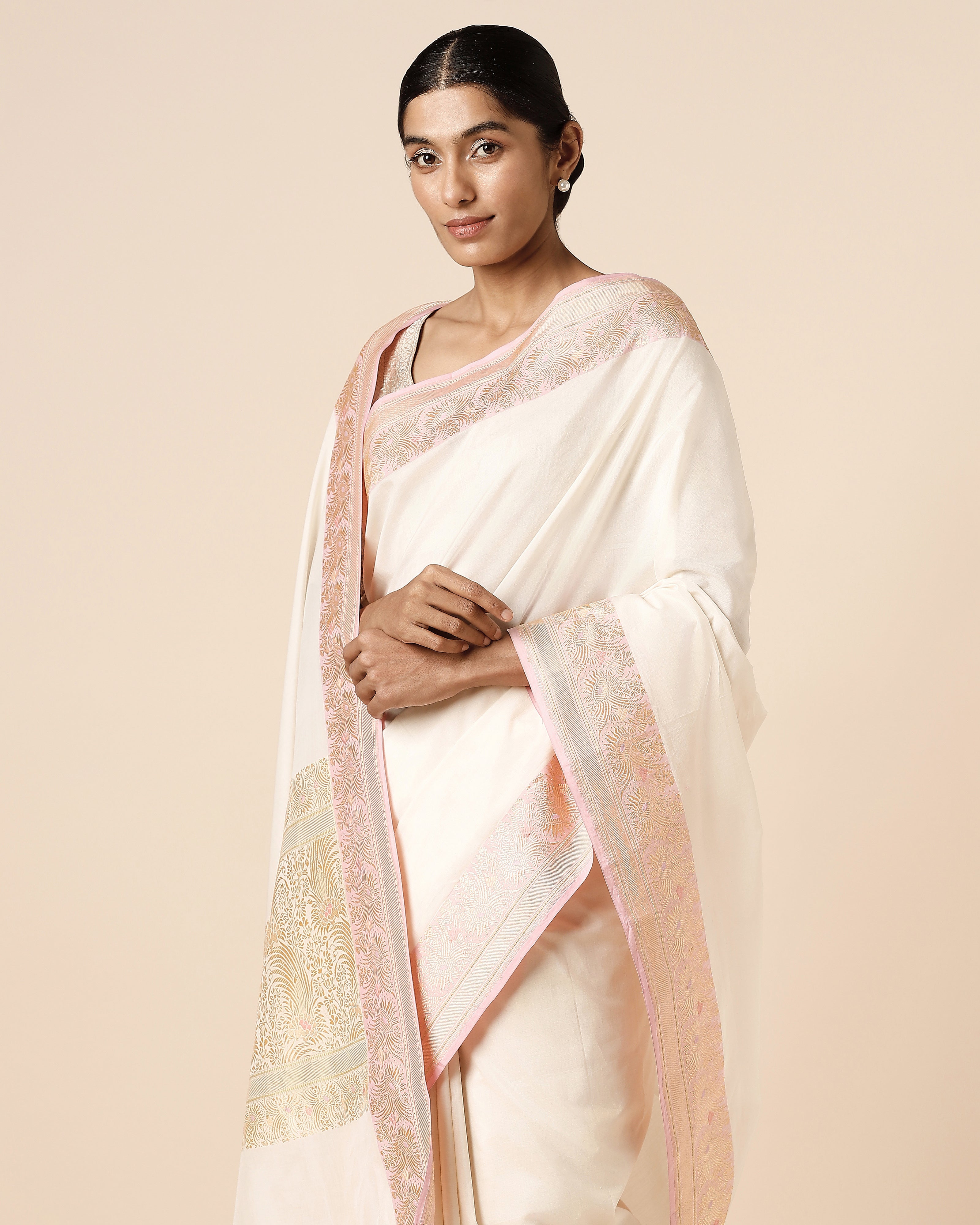 Mandara Banarasi Kadwa Cotton Saree
