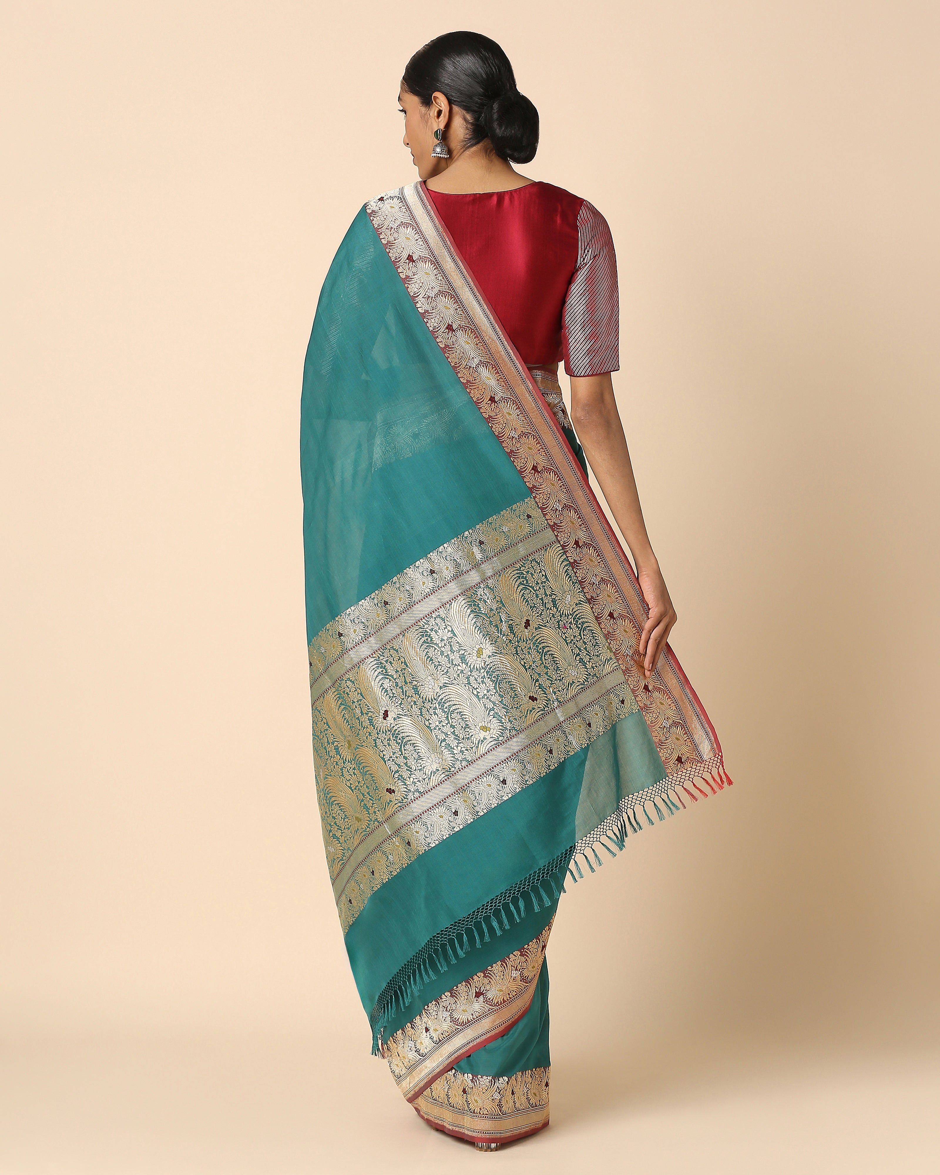 Mandara Banarasi Kadwa Cotton Saree