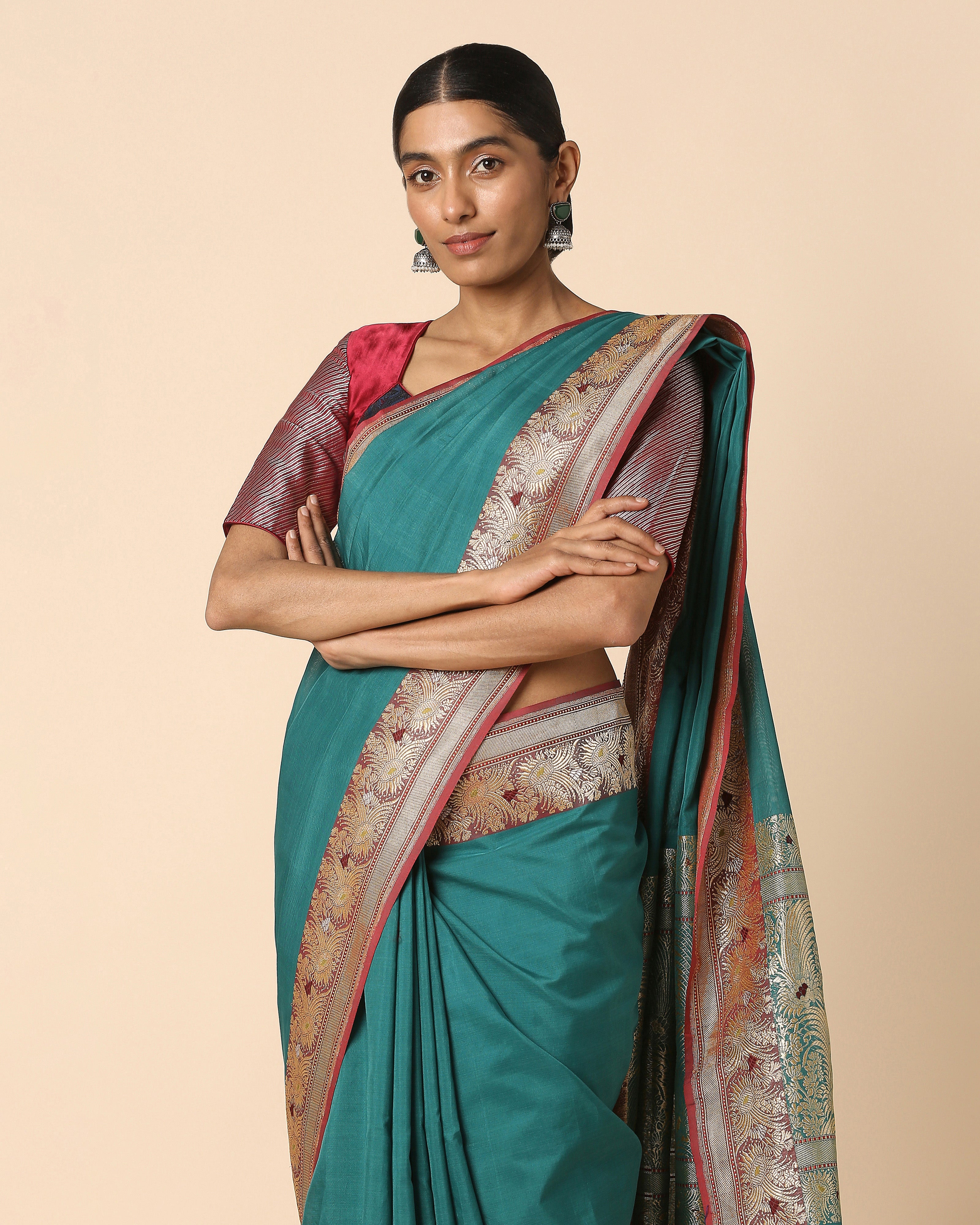 Mandara Banarasi Kadwa Cotton Saree