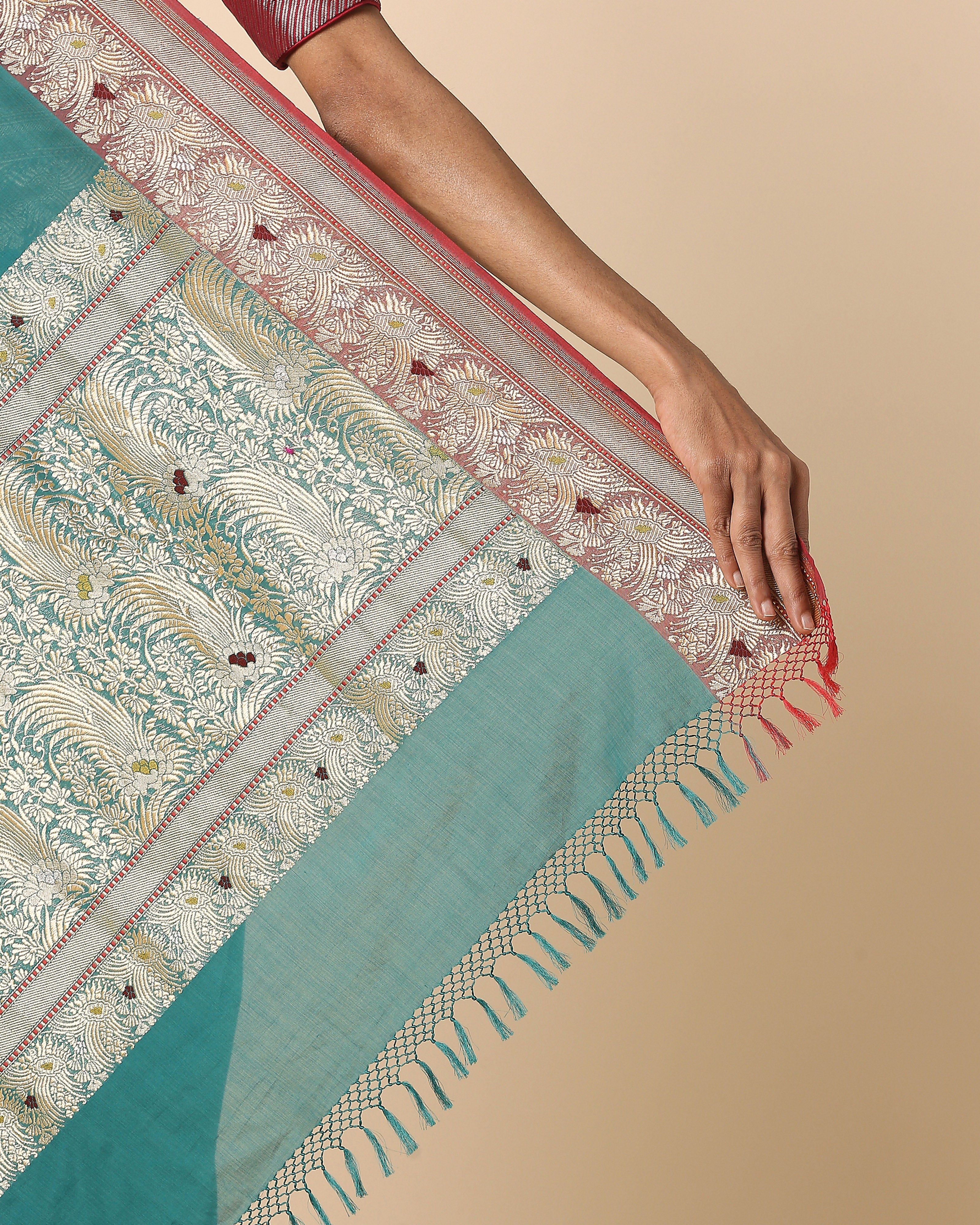 Mandara Banarasi Kadwa Cotton Saree