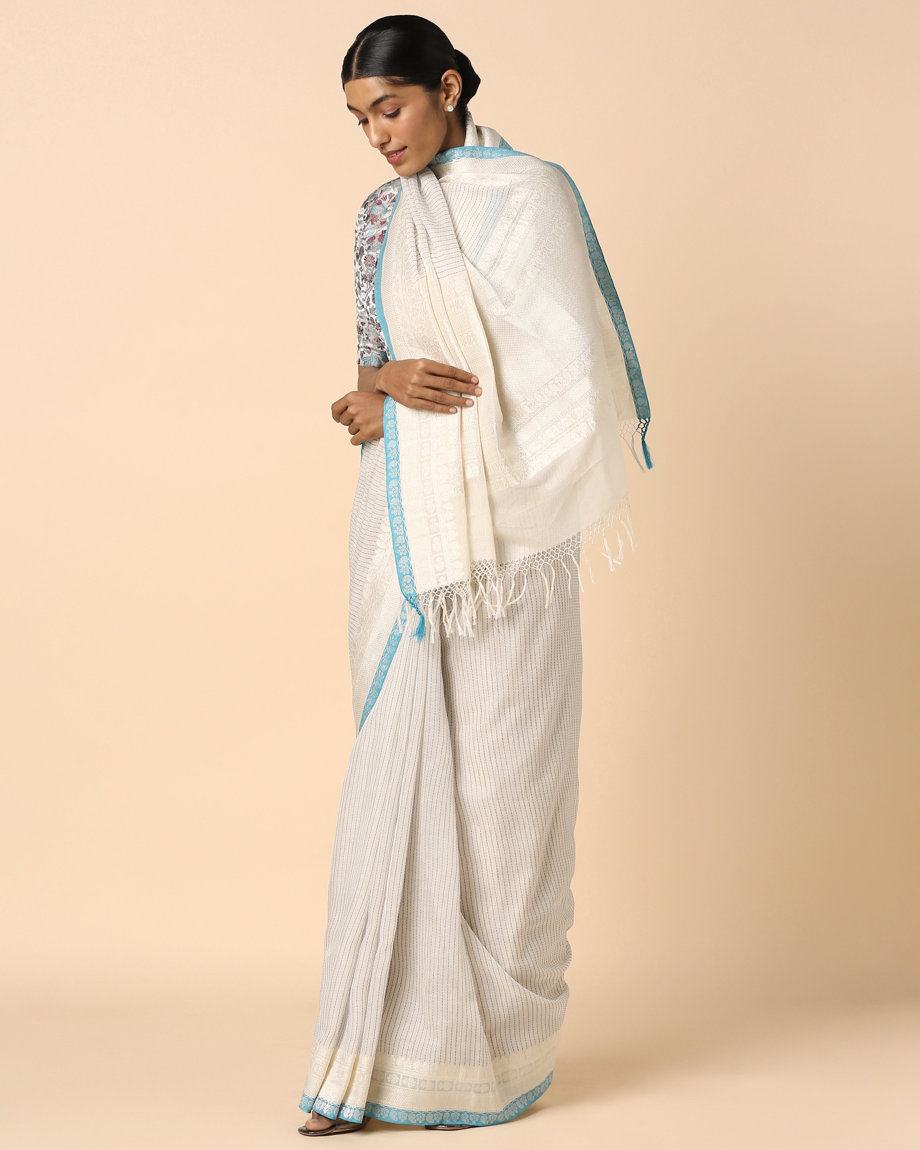 Atiana Banarasi Kadwa Cotton Saree