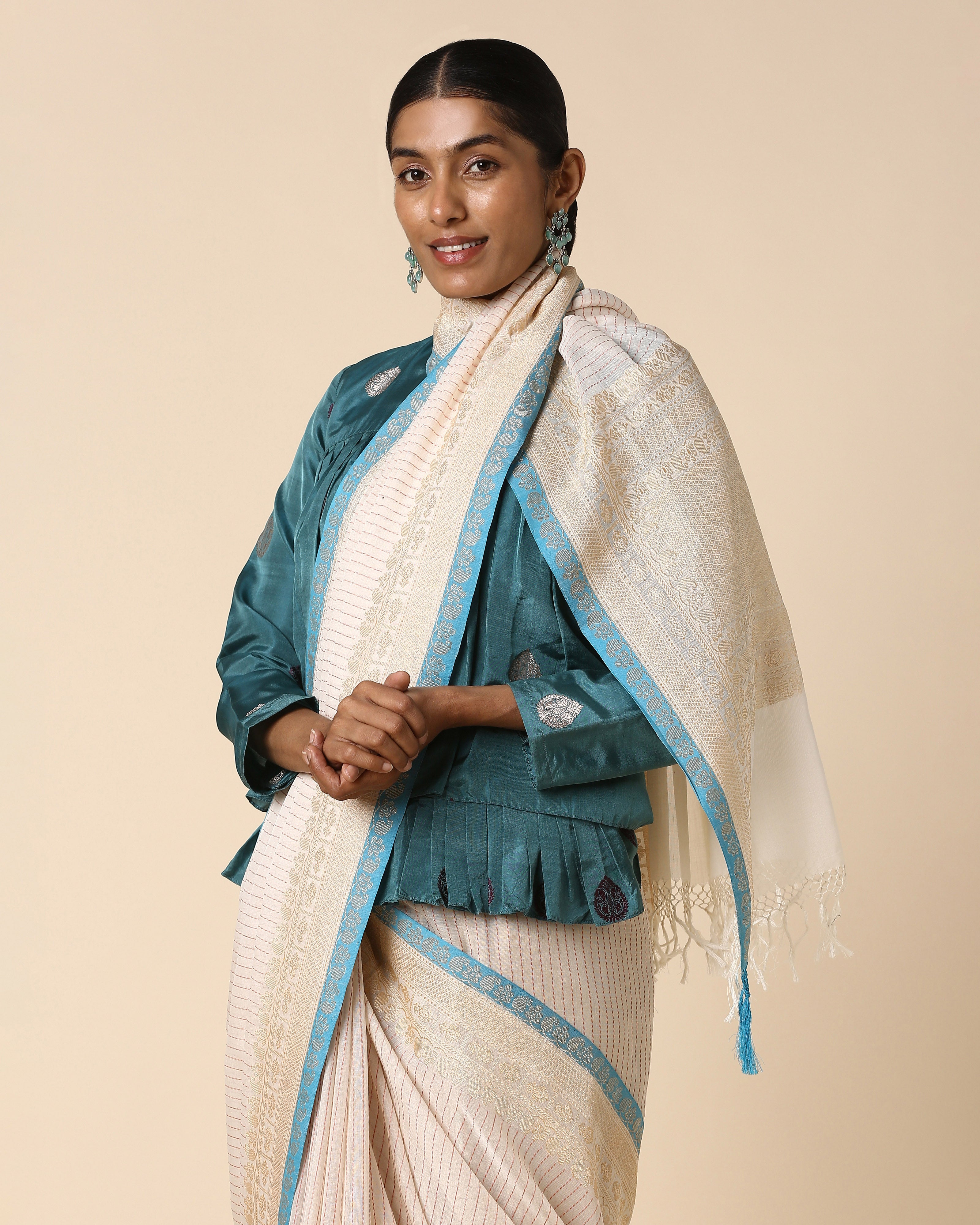 Atiana Banarasi Kadwa Cotton Saree