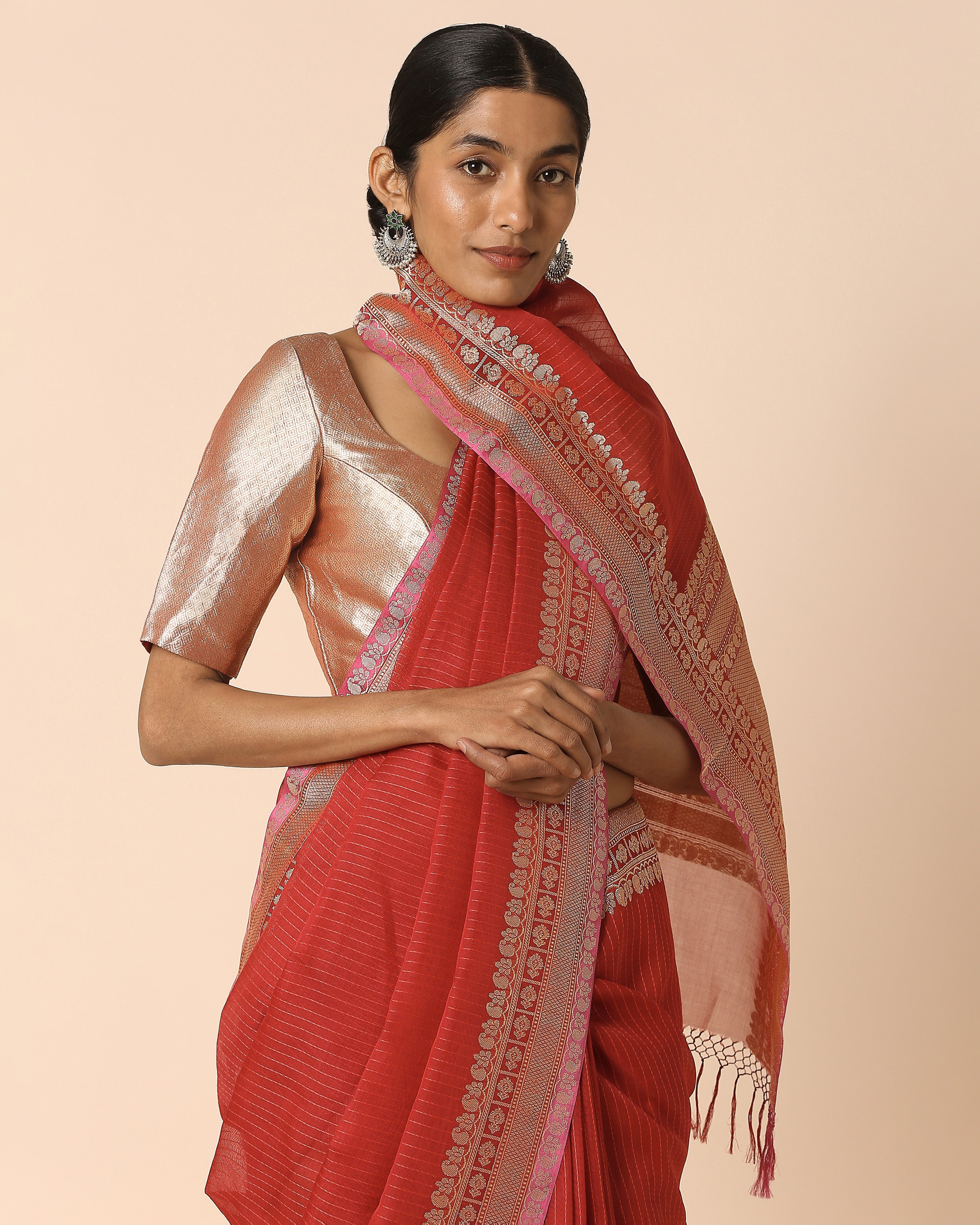 Atiana Banarasi Kadwa Cotton Saree