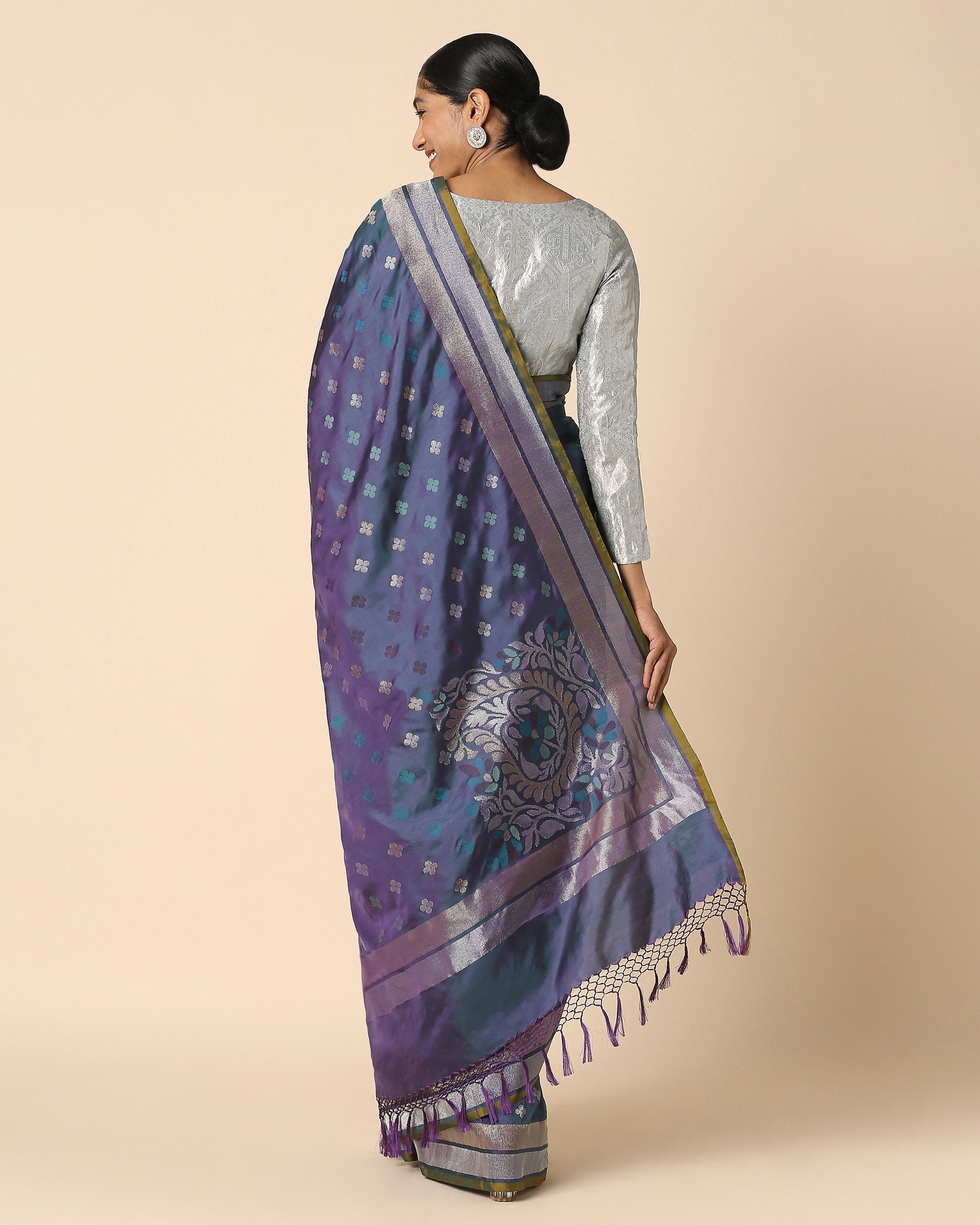 Rudra Banarasi Jamdani Silk Saree