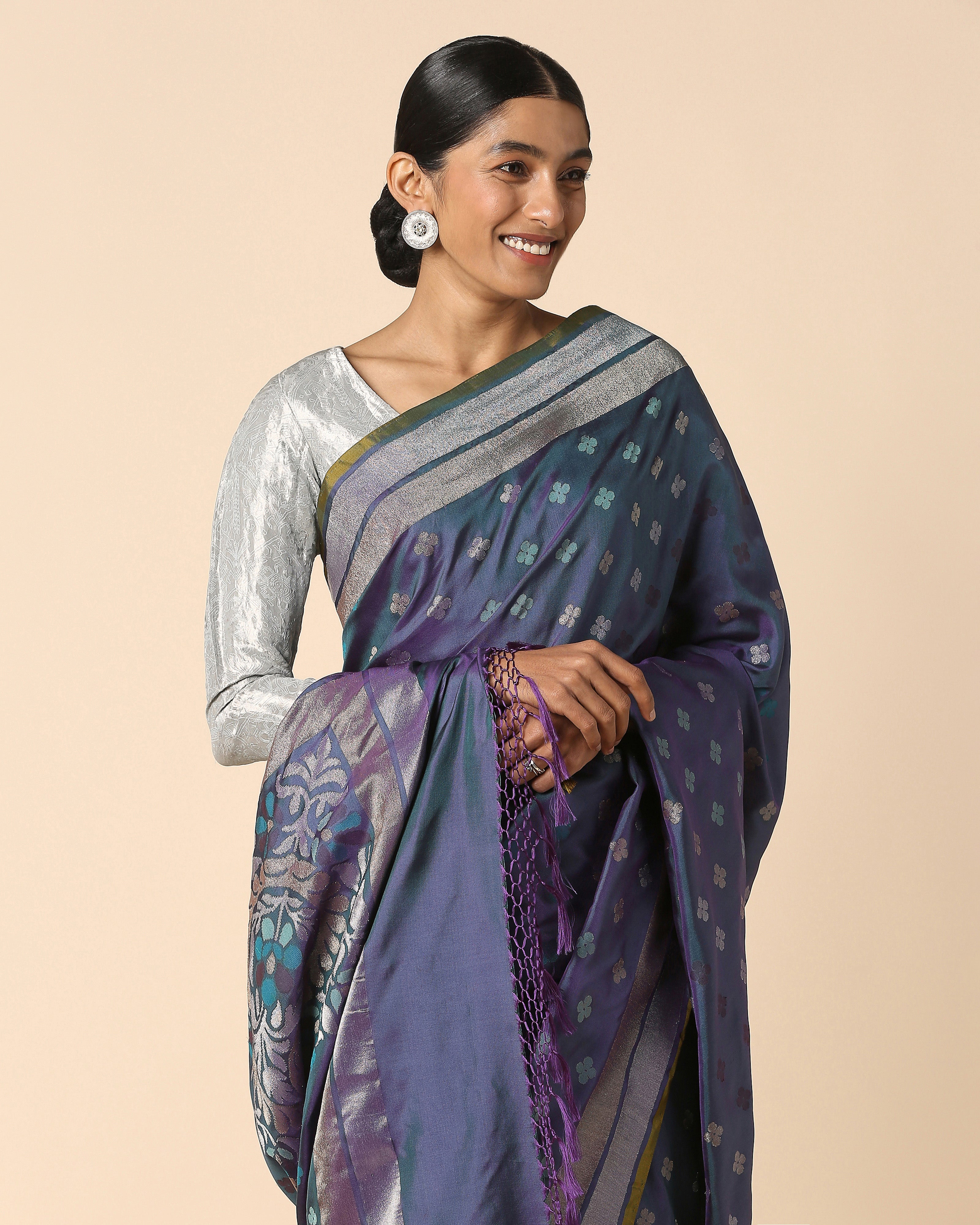 Rudra Banarasi Jamdani Silk Saree
