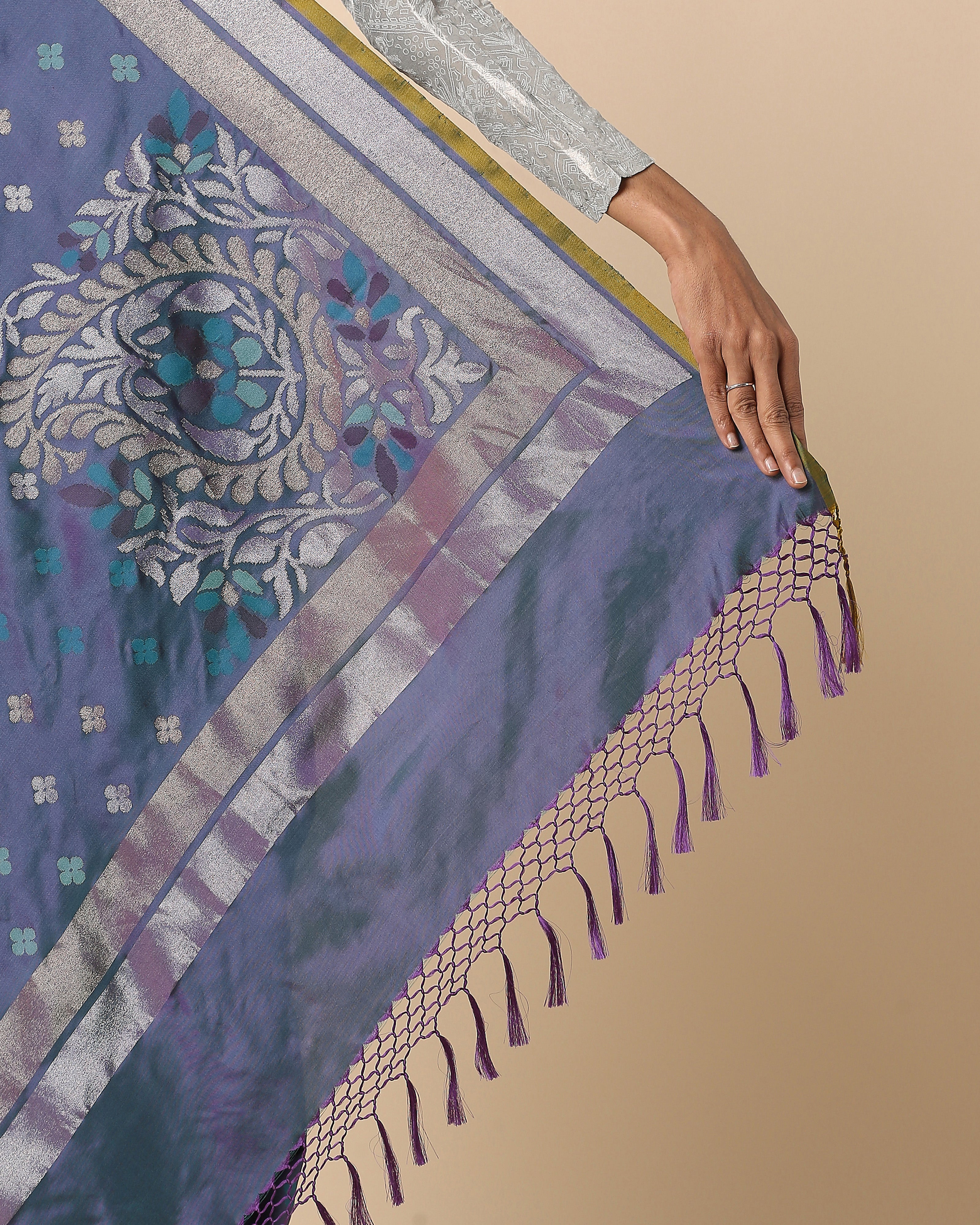 Rudra Banarasi Jamdani Silk Saree
