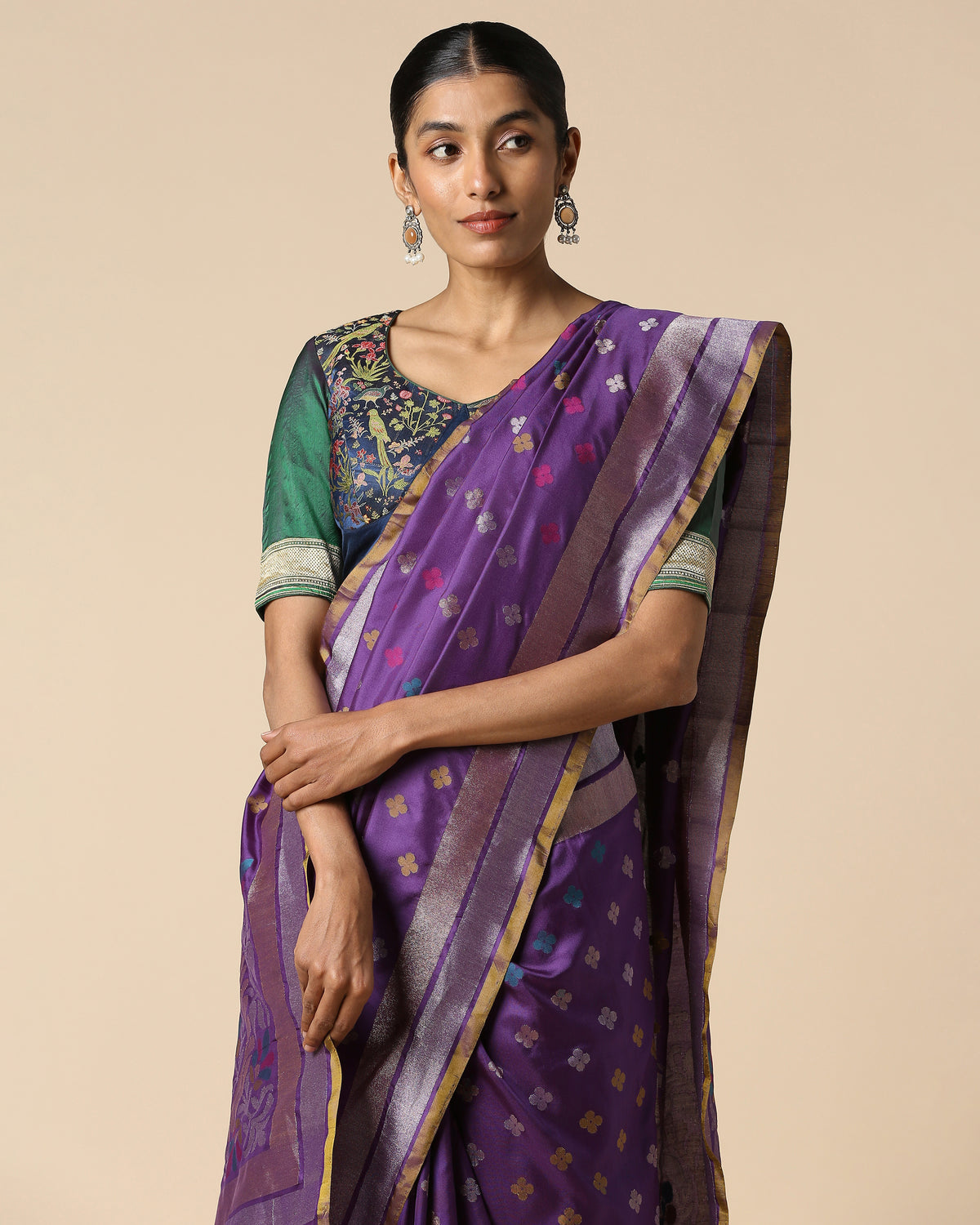 Rudra Banarasi Jamdani Silk Saree