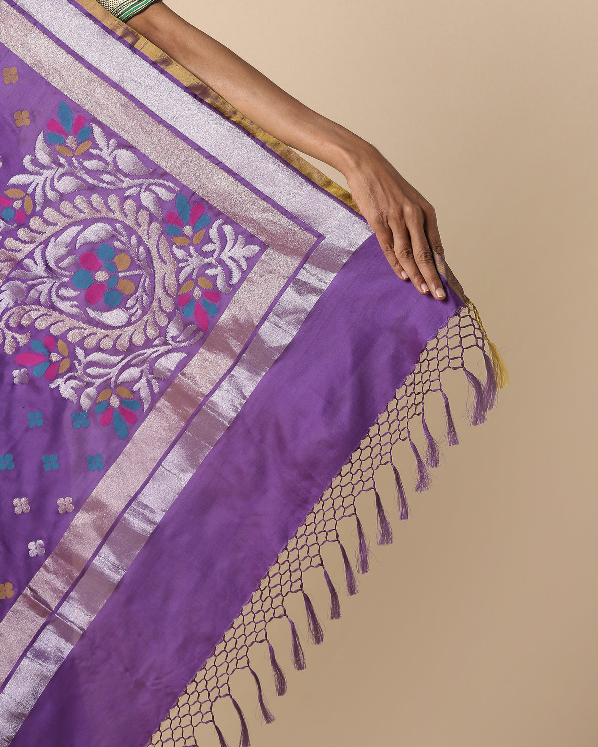 Rudra Banarasi Jamdani Silk Saree
