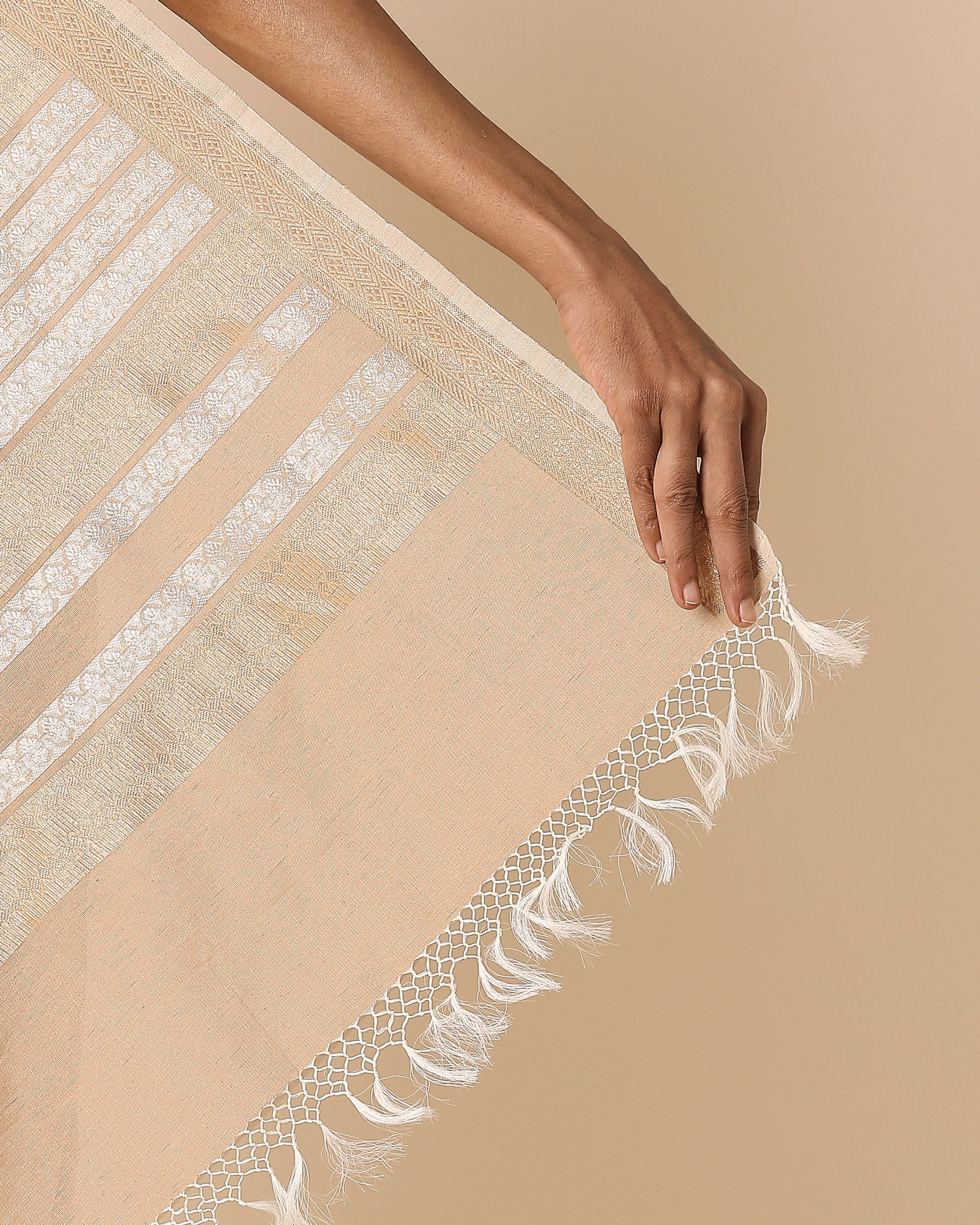 Hema Banarasi Kadwa Brown Cotton Saree