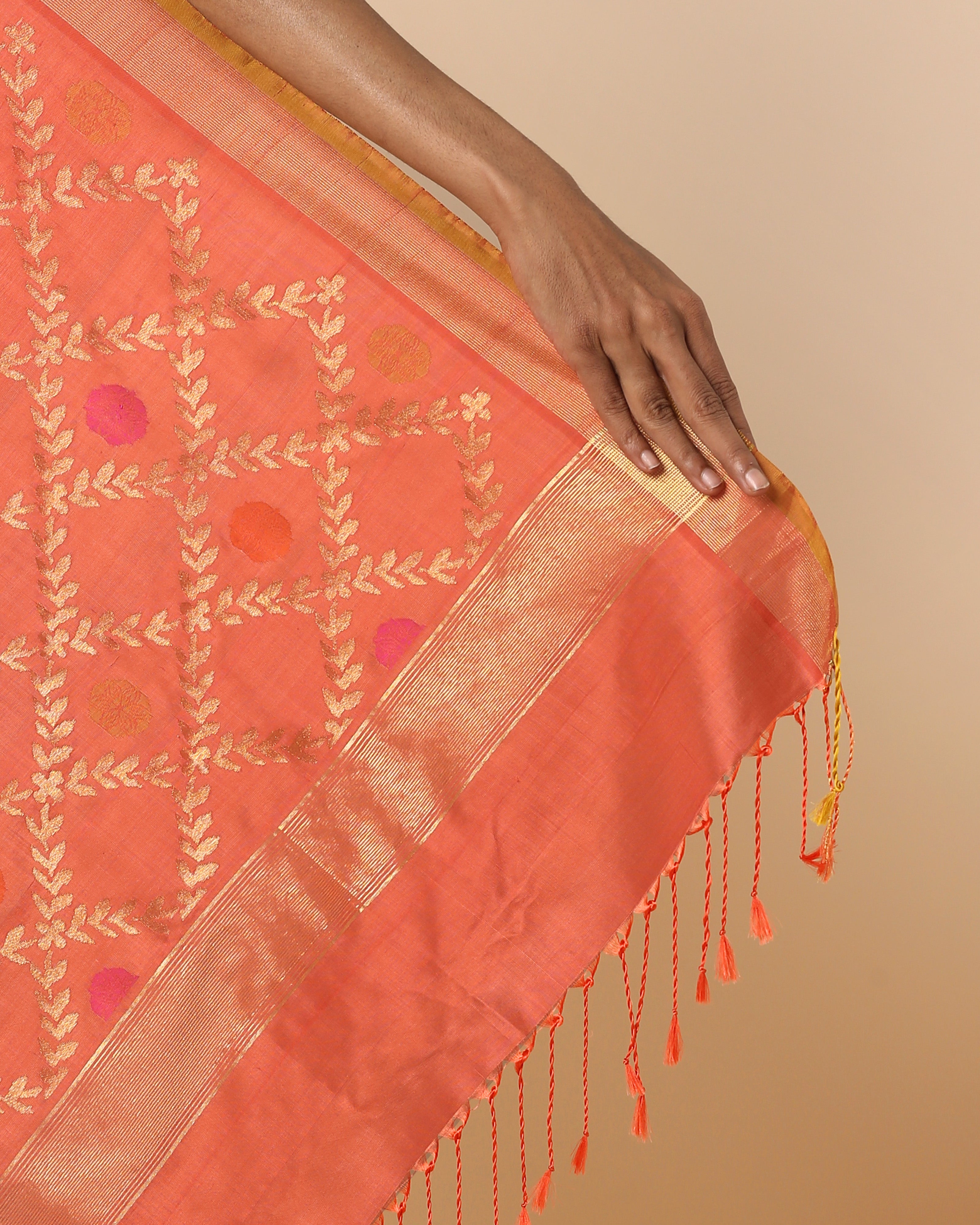 Parv Uppada Jamdani Silk Saree