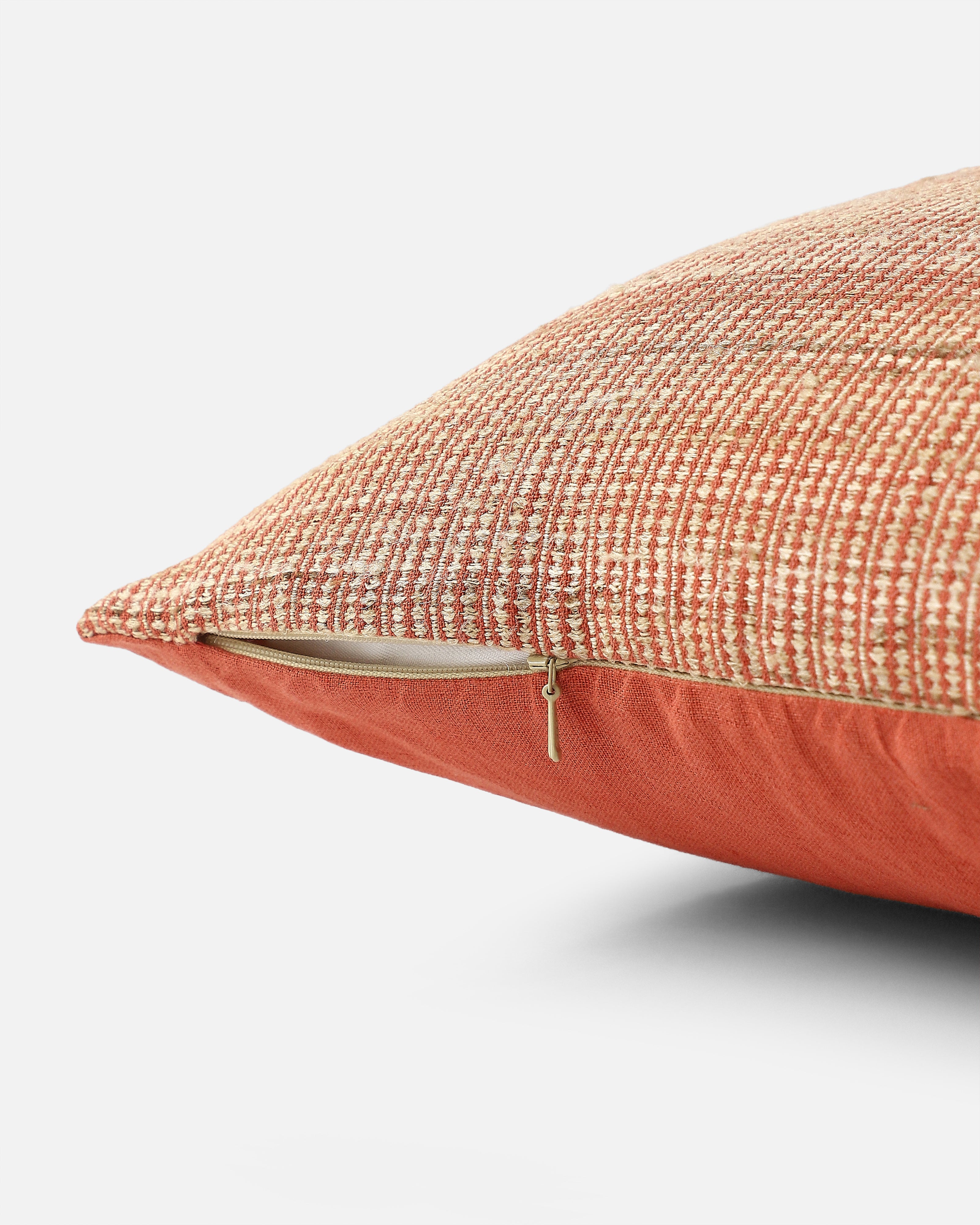 Pragya Bhujodi Extra Weft Cotton Linen Cushion Cover