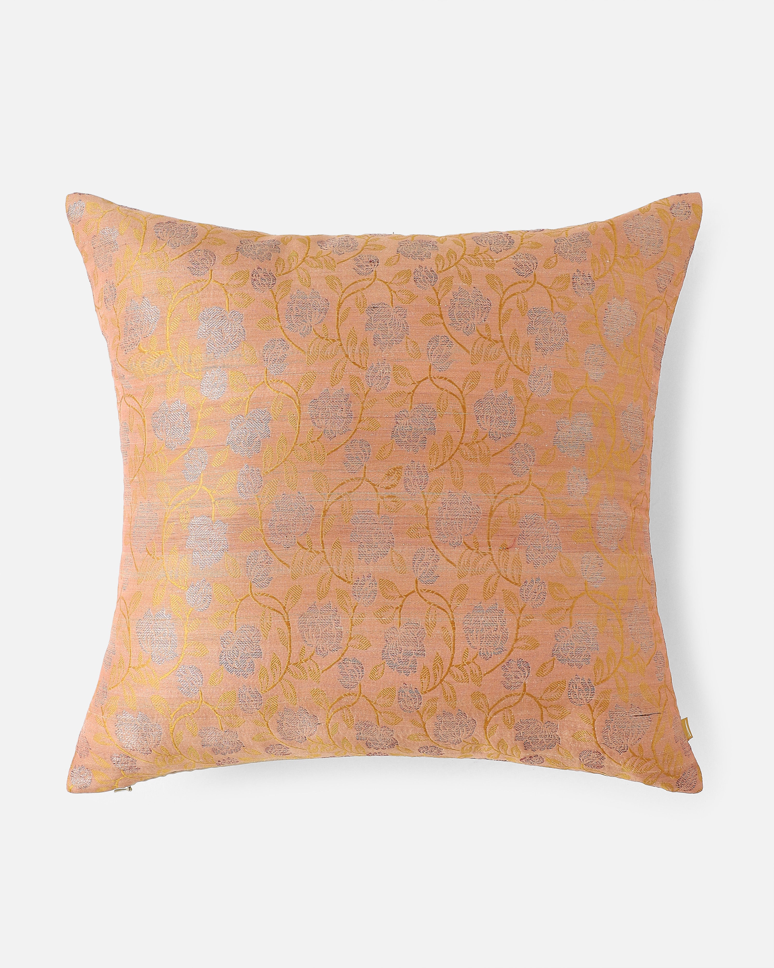 Rozza Banarasi Powdi Silk Cushion Cover