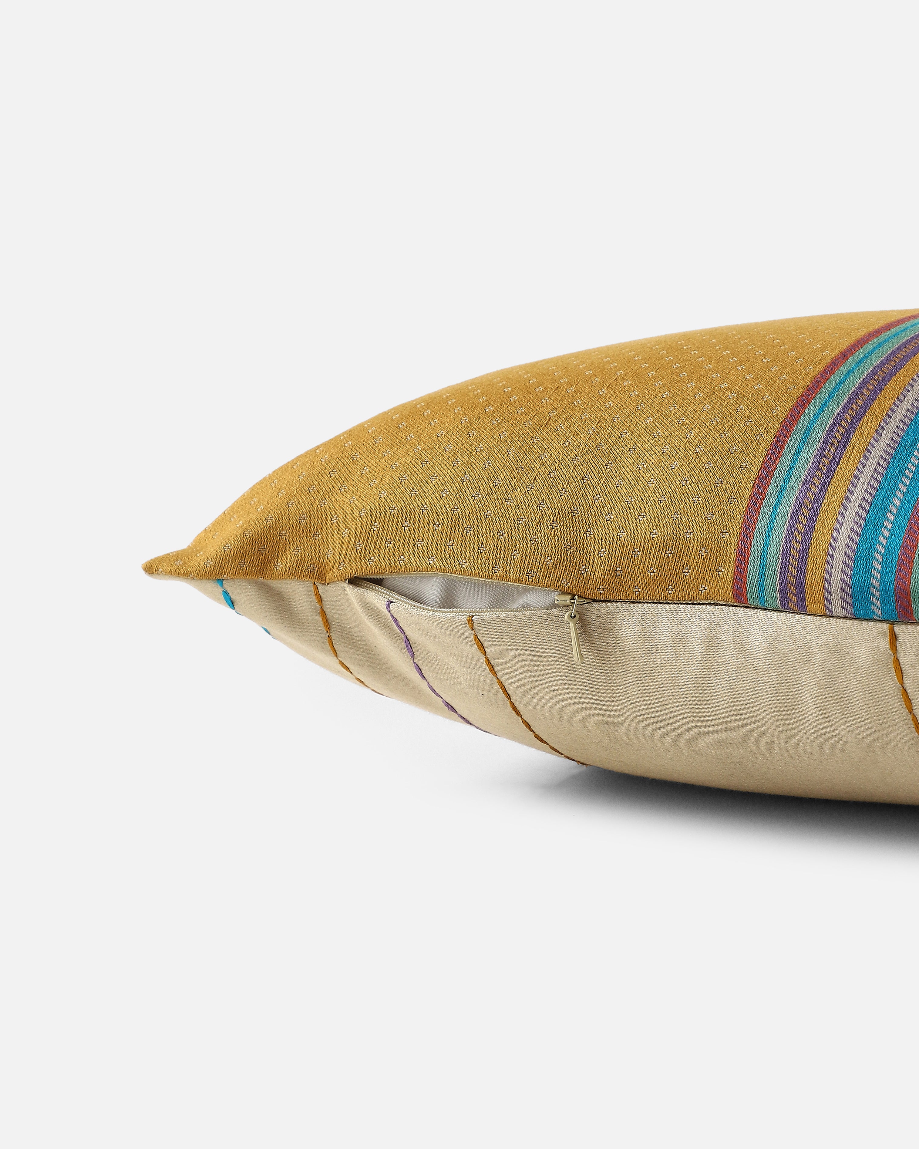 Vismit Bhujodi Mashru Viscose Cotton Cushion Cover