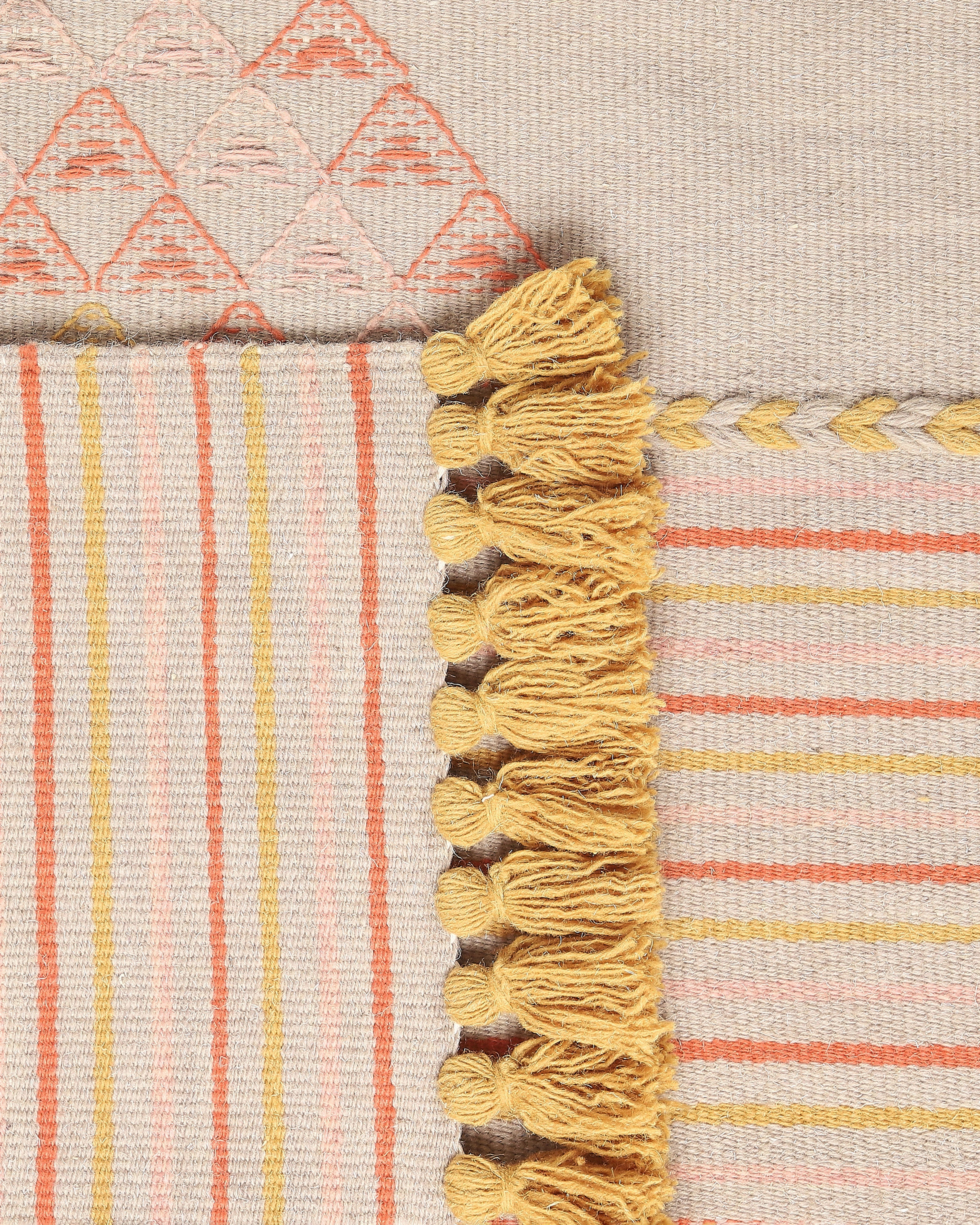 Avni Bhujodi Extra Weft Cotton Wool Rug