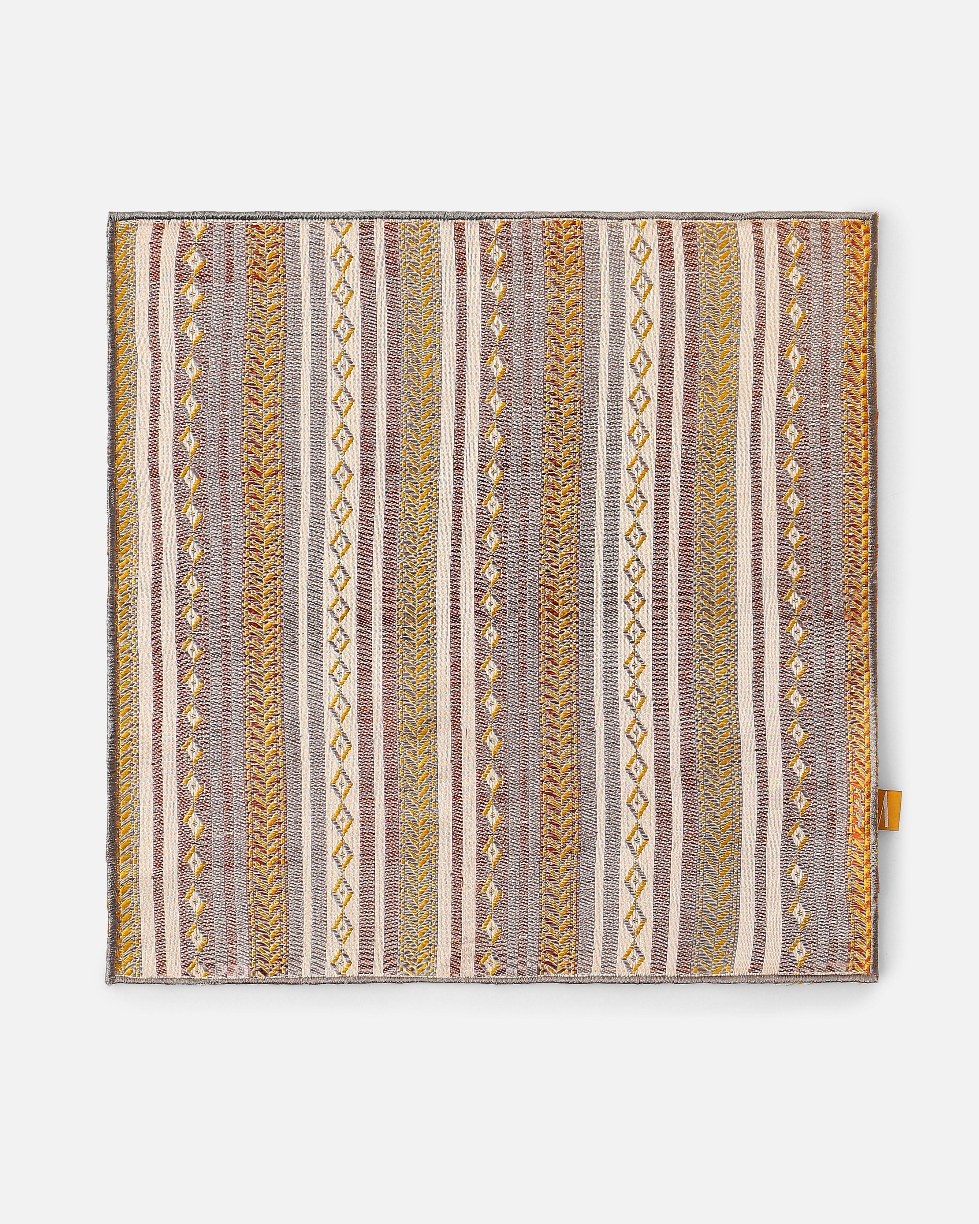 Jharokha Banarasi Tanchoi Silk Pocket Square