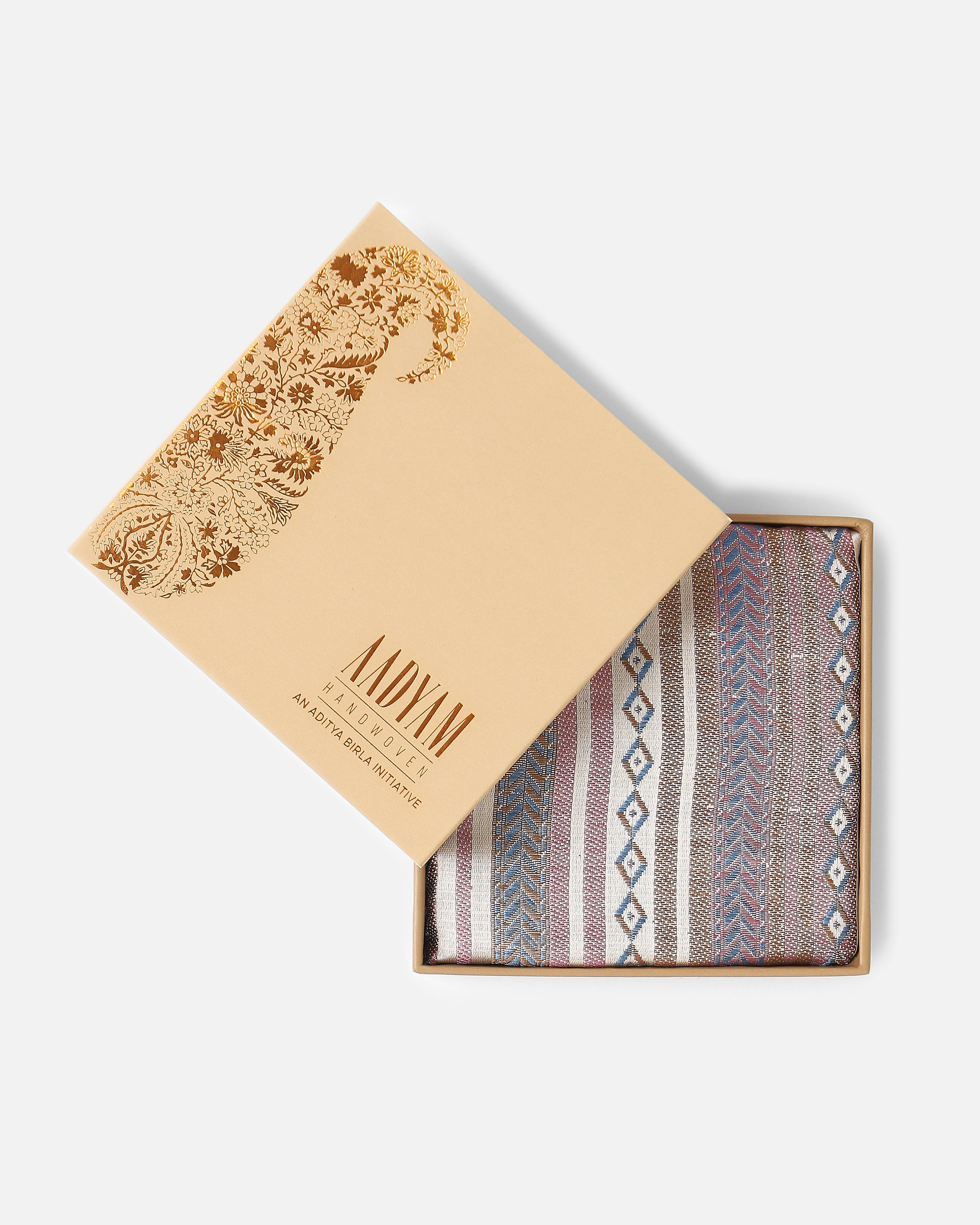 Jharokha Banarasi Tanchoi Silk Pocket Square